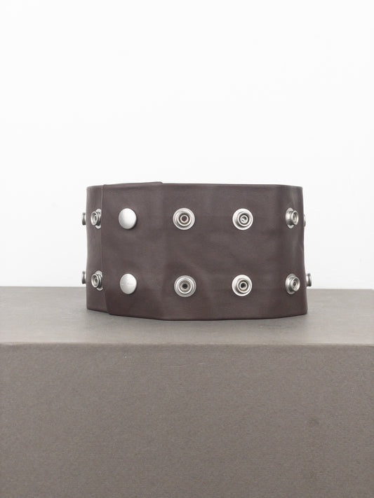 Rick Owens AW23 ‘Luxor’ Studded Leather Choker Necklace