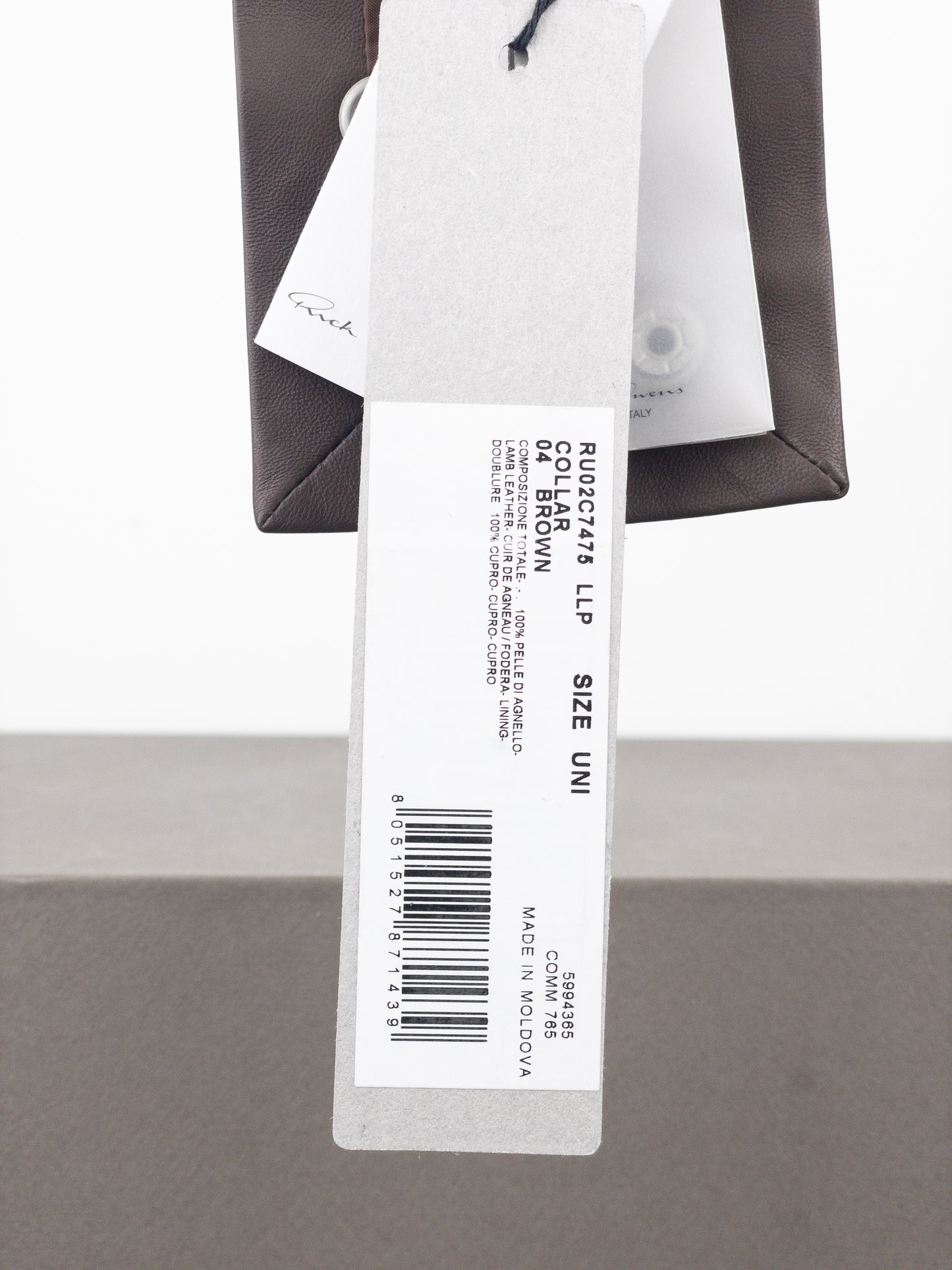 Rick Owens AW23 ‘Luxor’ Studded Leather Choker Necklace