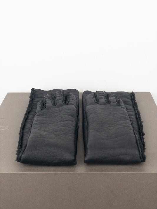 Maison Margiela MM6 Leather Shearling Sleeve Gloves