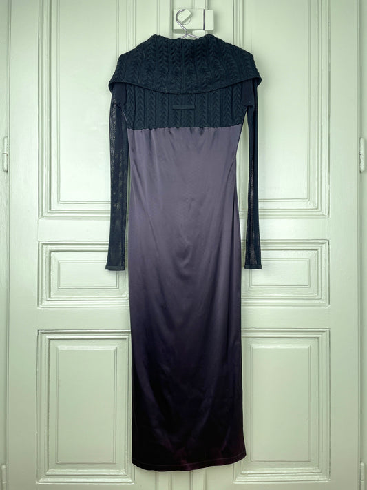 Jean Paul Gaultier x Equator 80s Hybrid Knit-Collar Gown