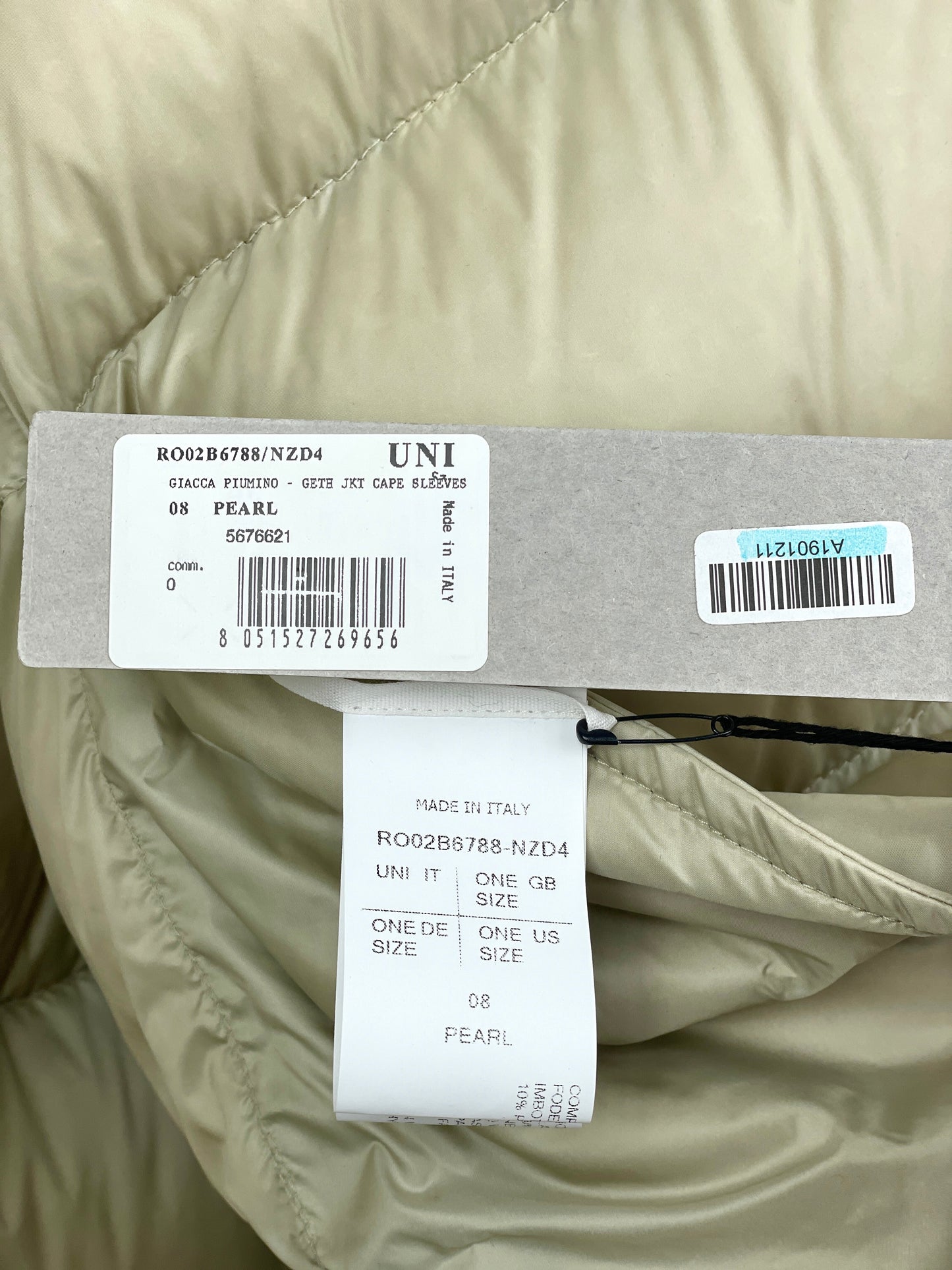 Rick Owens AW22 STROBE Transformable Oversize Puffer Cape Jacket