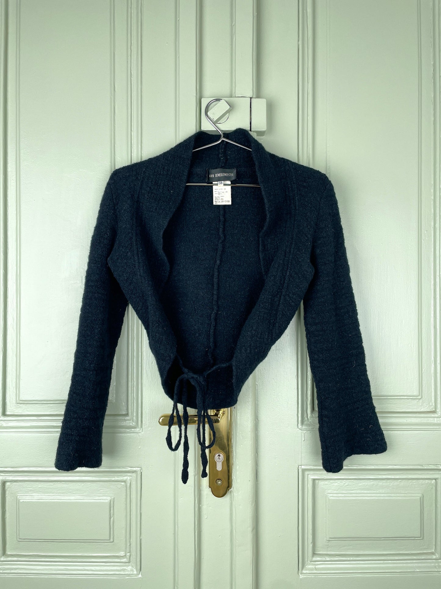 Ann Demeulemeester 2000s Cropped Tie Cardigan