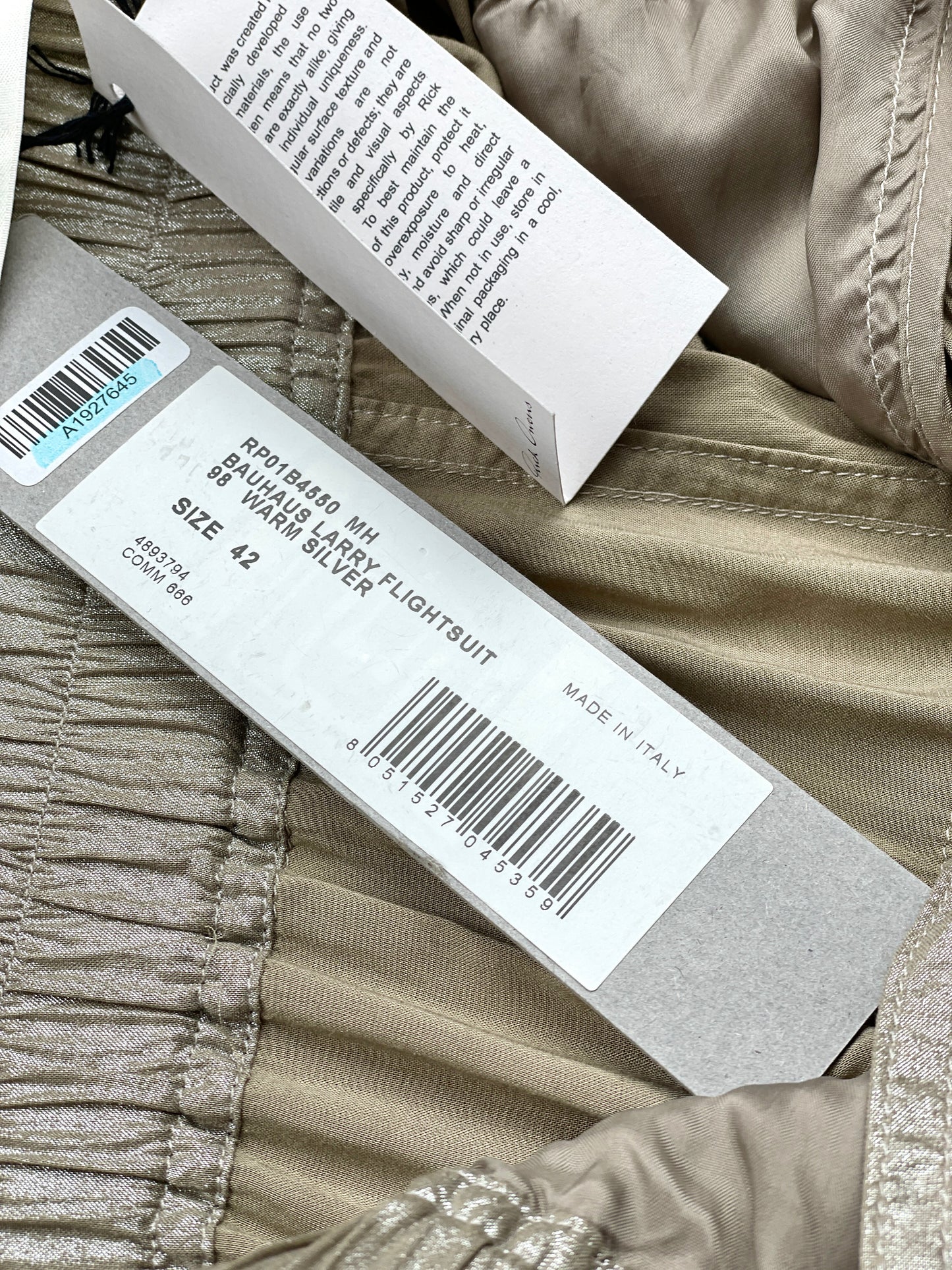 Rick Owens SS22 FOGACHINE `Larry´ Cargo-Pocket Jumpsuit
