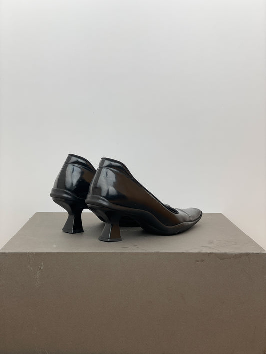 Prada AW99 Square-Toe Sports Kitten Pump Heels
