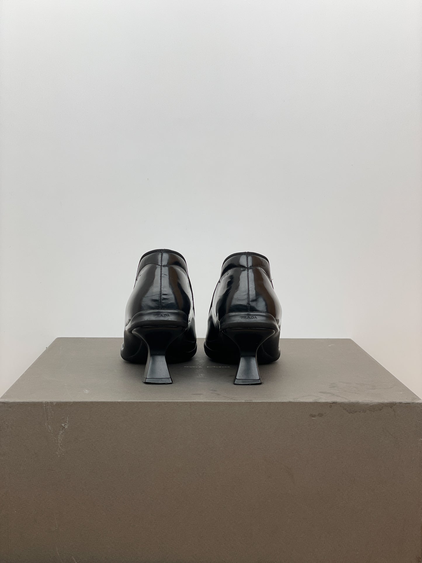 Prada AW99 Square-Toe Sports Kitten Pump Heels