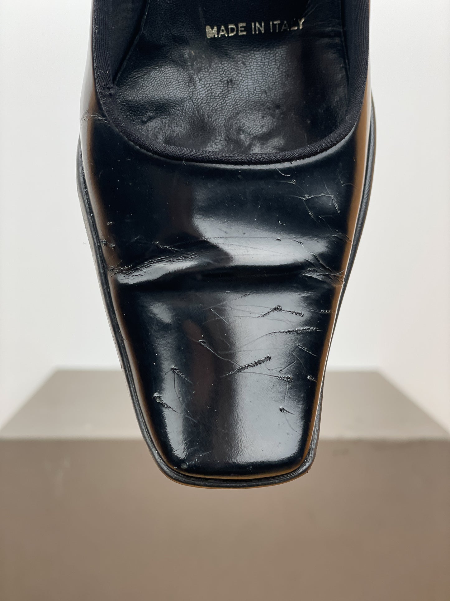 Prada AW99 Square-Toe Sports Kitten Pump Heels