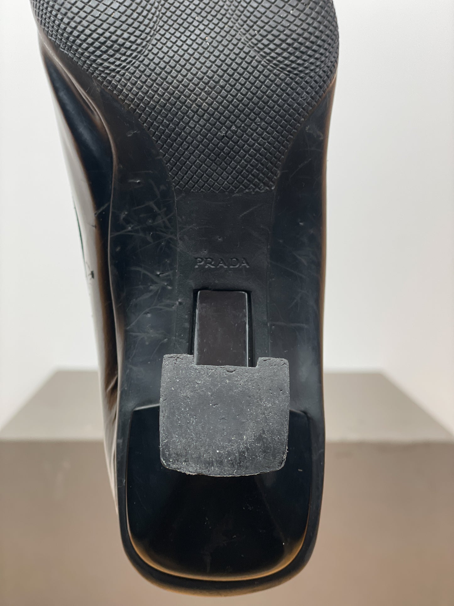 Prada AW99 Square-Toe Sports Kitten Pump Heels