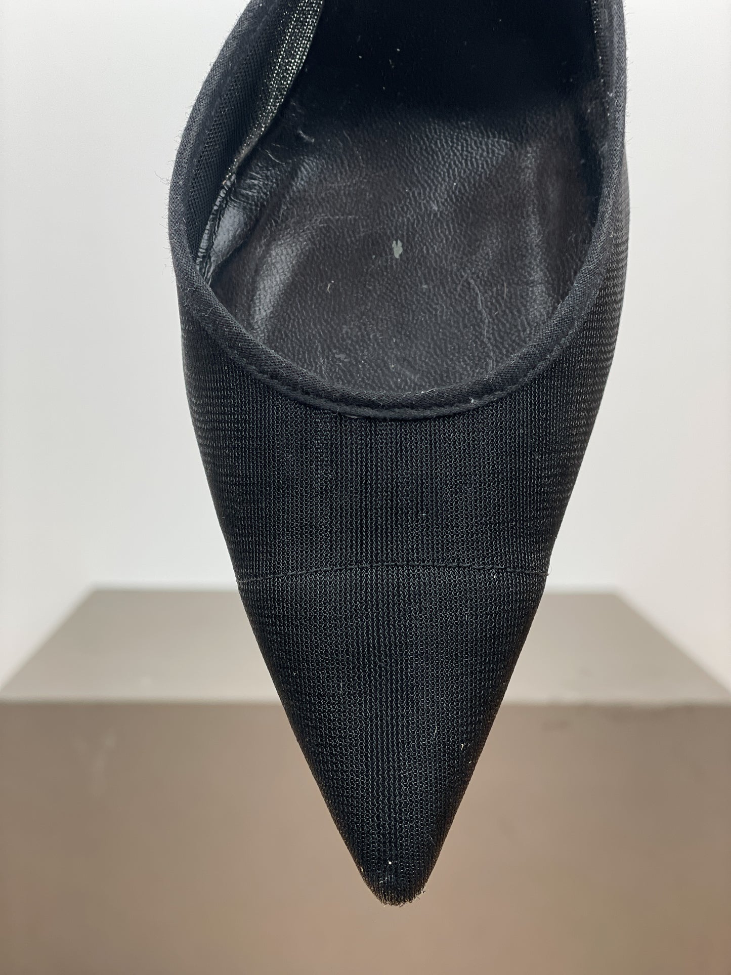 Helmut Lang AW02 Pointed Rubber Band Sandal Heels