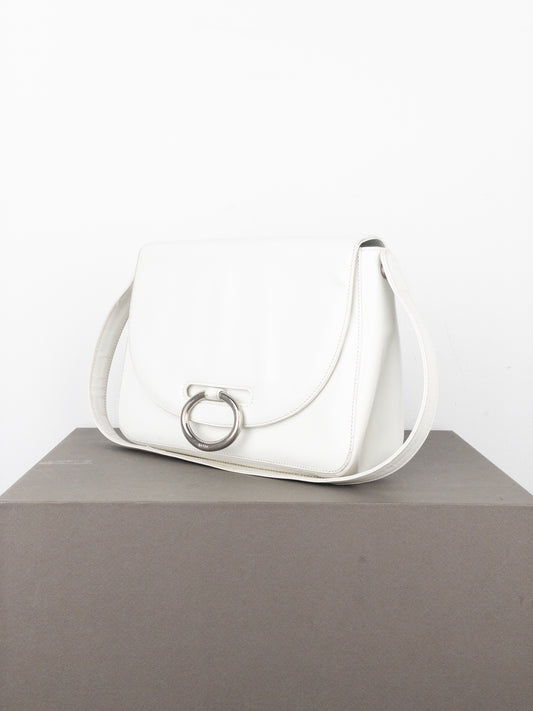 Prada 2000s Metal Ring Leather Shoulder Bag