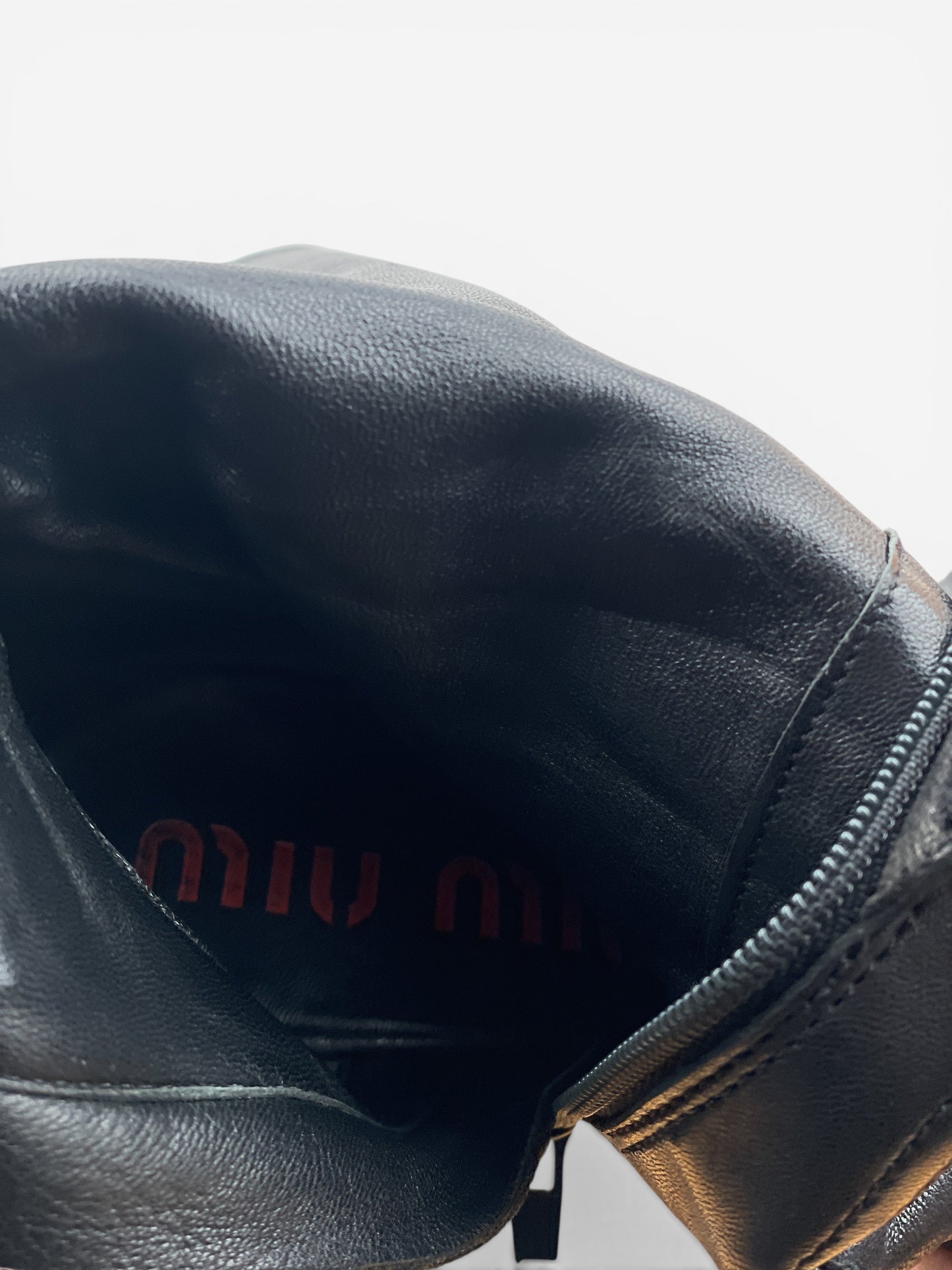 Miu Miu AW99 Kitten Heel Biker Moto Boots – photo 14