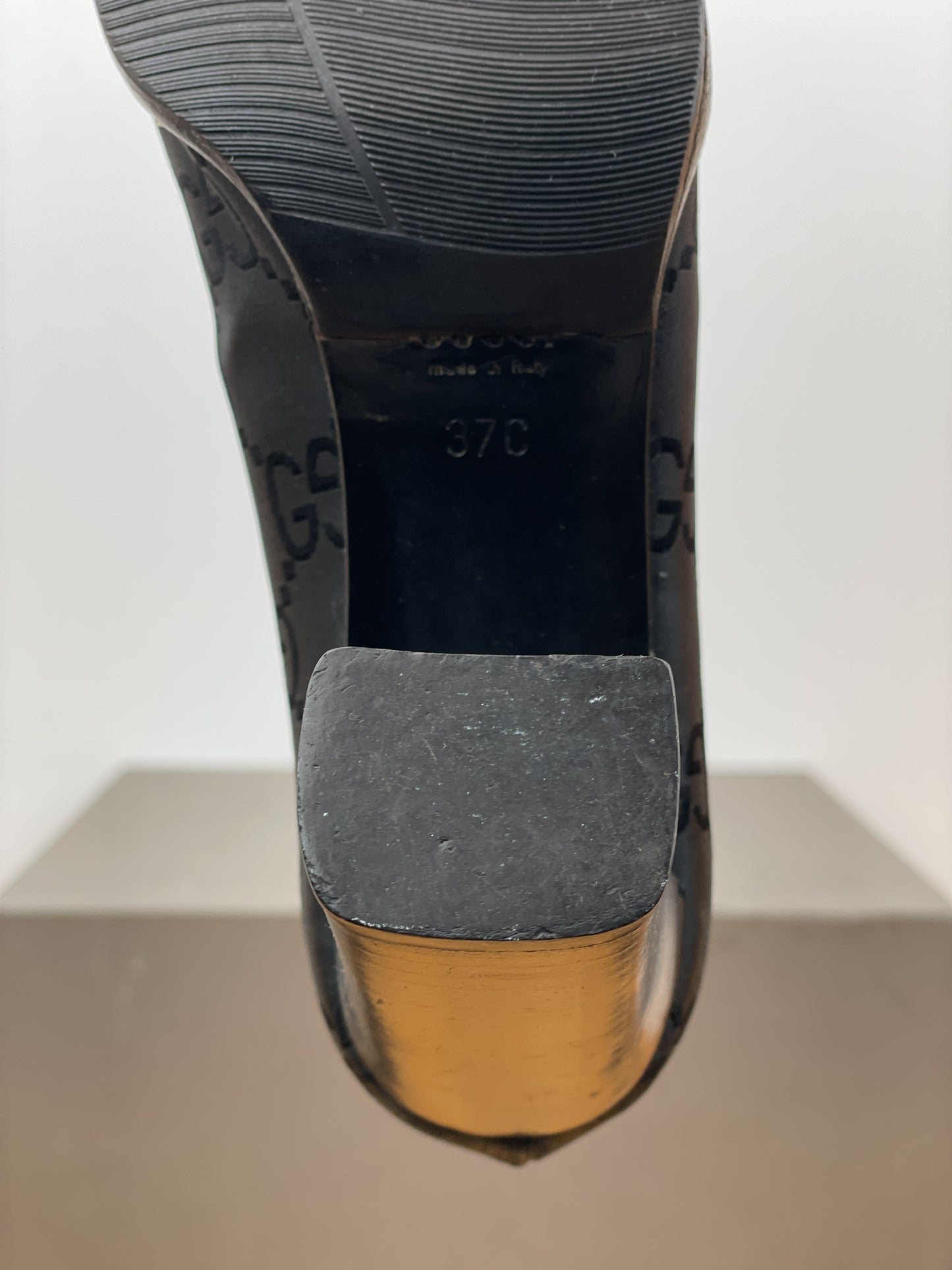Gucci by Tom Ford SS98 Square Toe Monogram Pump Heels