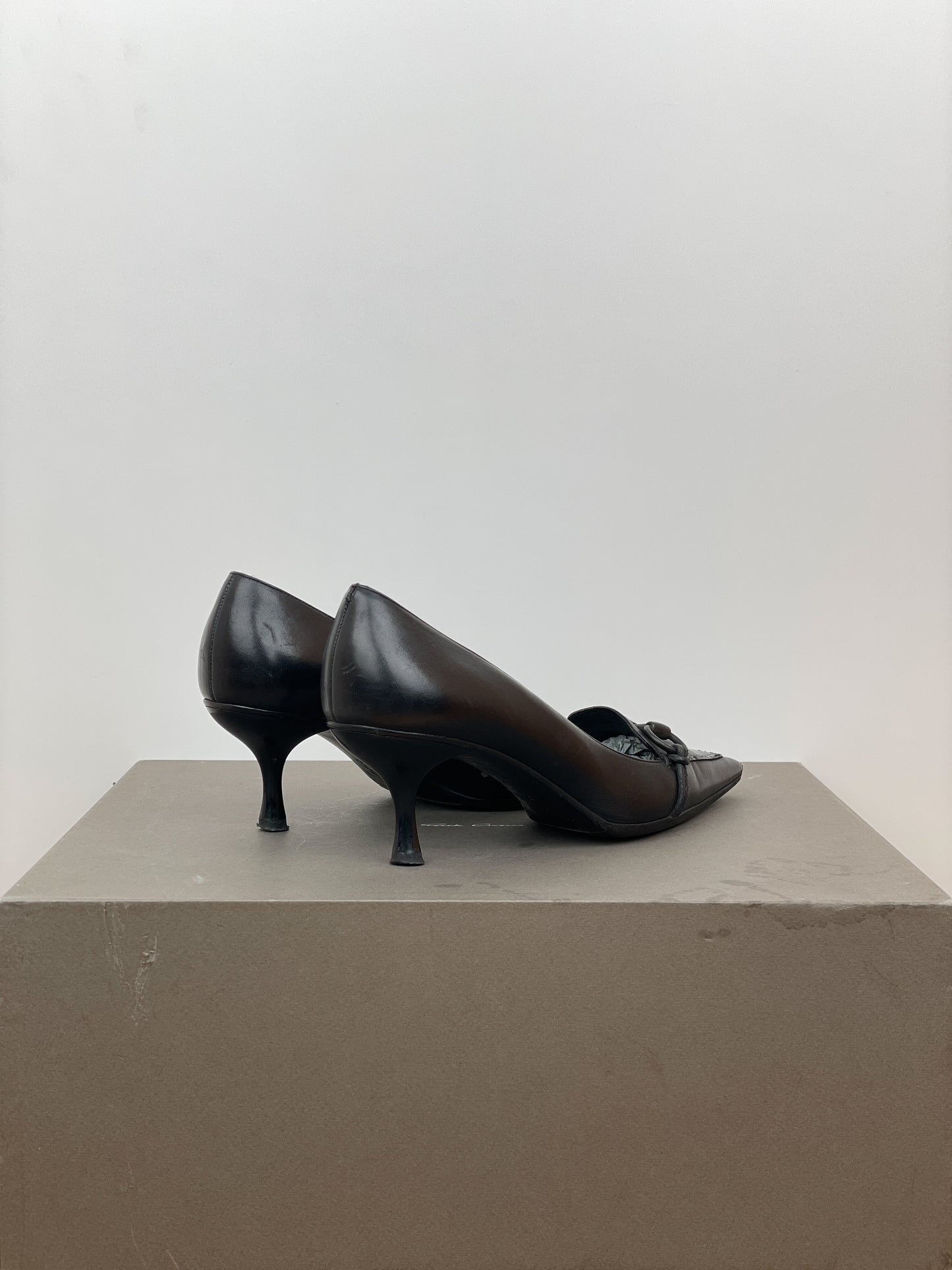 Gucci by Tom Ford 1990s Pointed-Toe Horsebit Heel Pumps