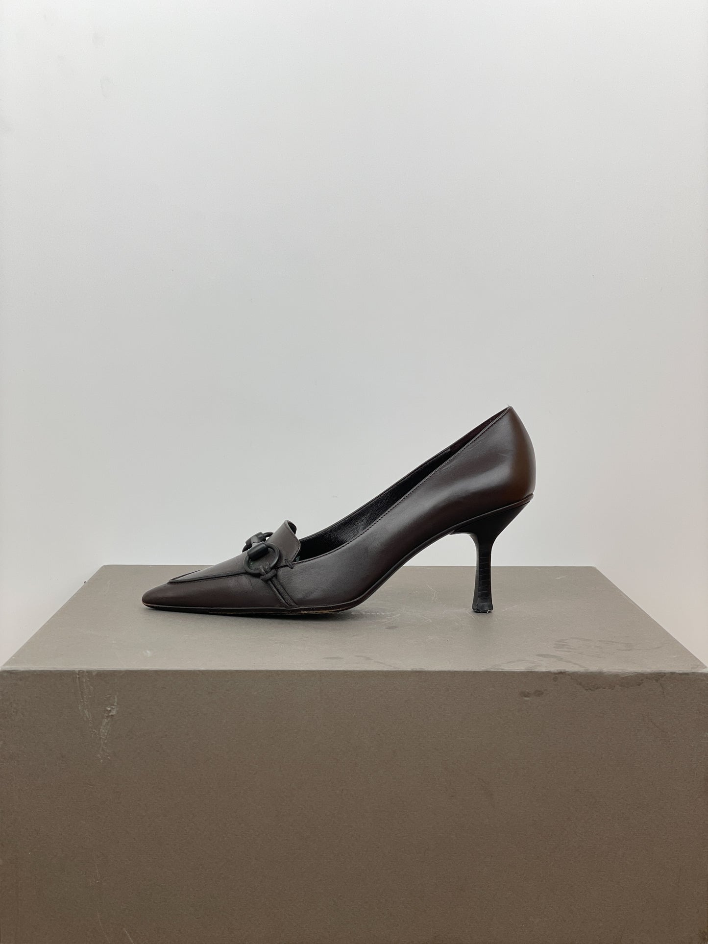 Gucci by Tom Ford 1990s Pointed-Toe Horsebit Pump Heels