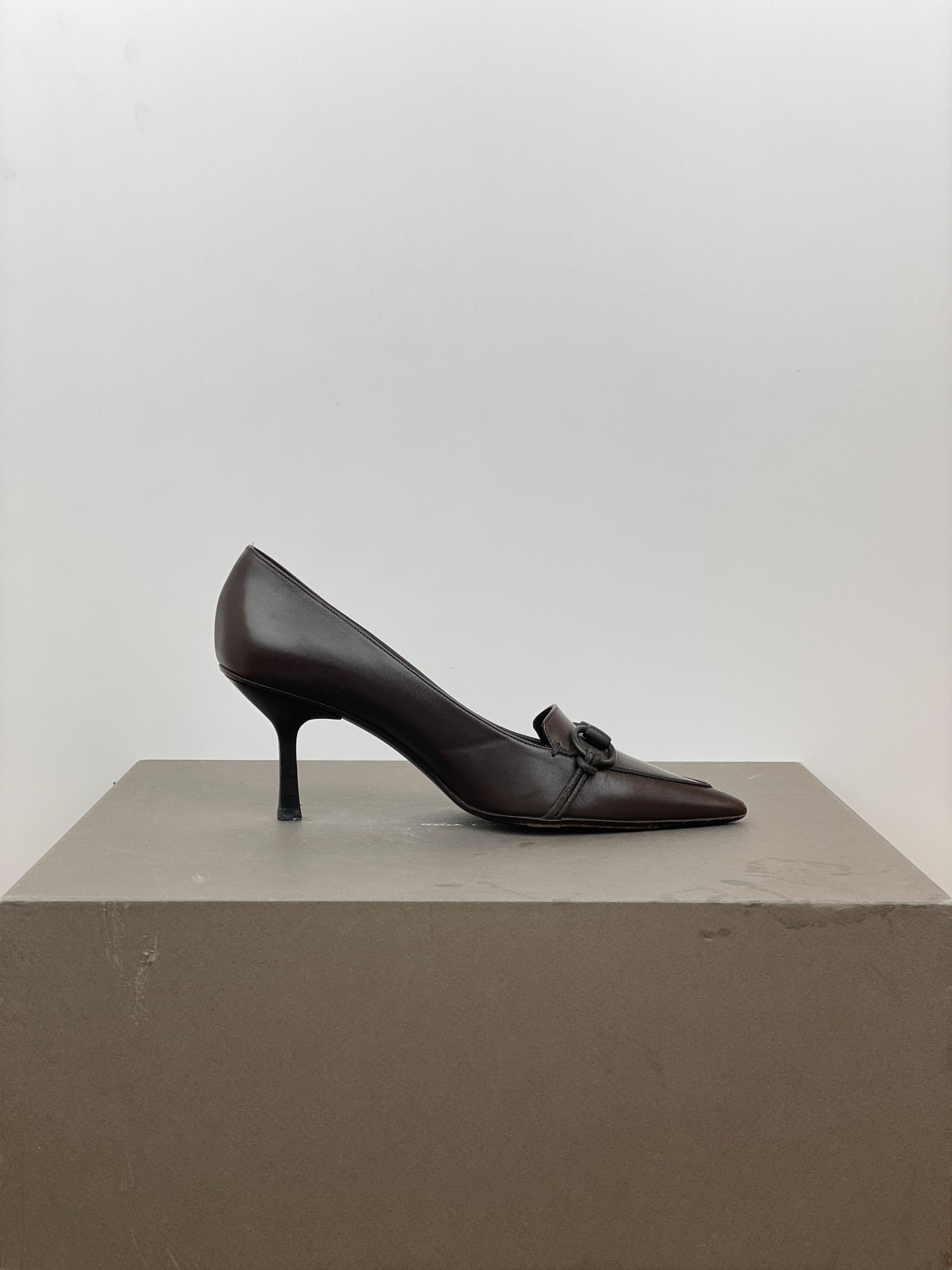 Gucci by Tom Ford 1990s Pointed-Toe Horsebit Pump Heels