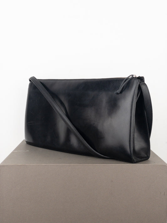 Jean Paul Gaultier 1990s Leather East-West Baguette Shoulder Bag