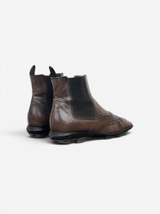 Miu Miu SS99 Square-Toe Spike-Sole Brogue Chelsea Boots – photo 2