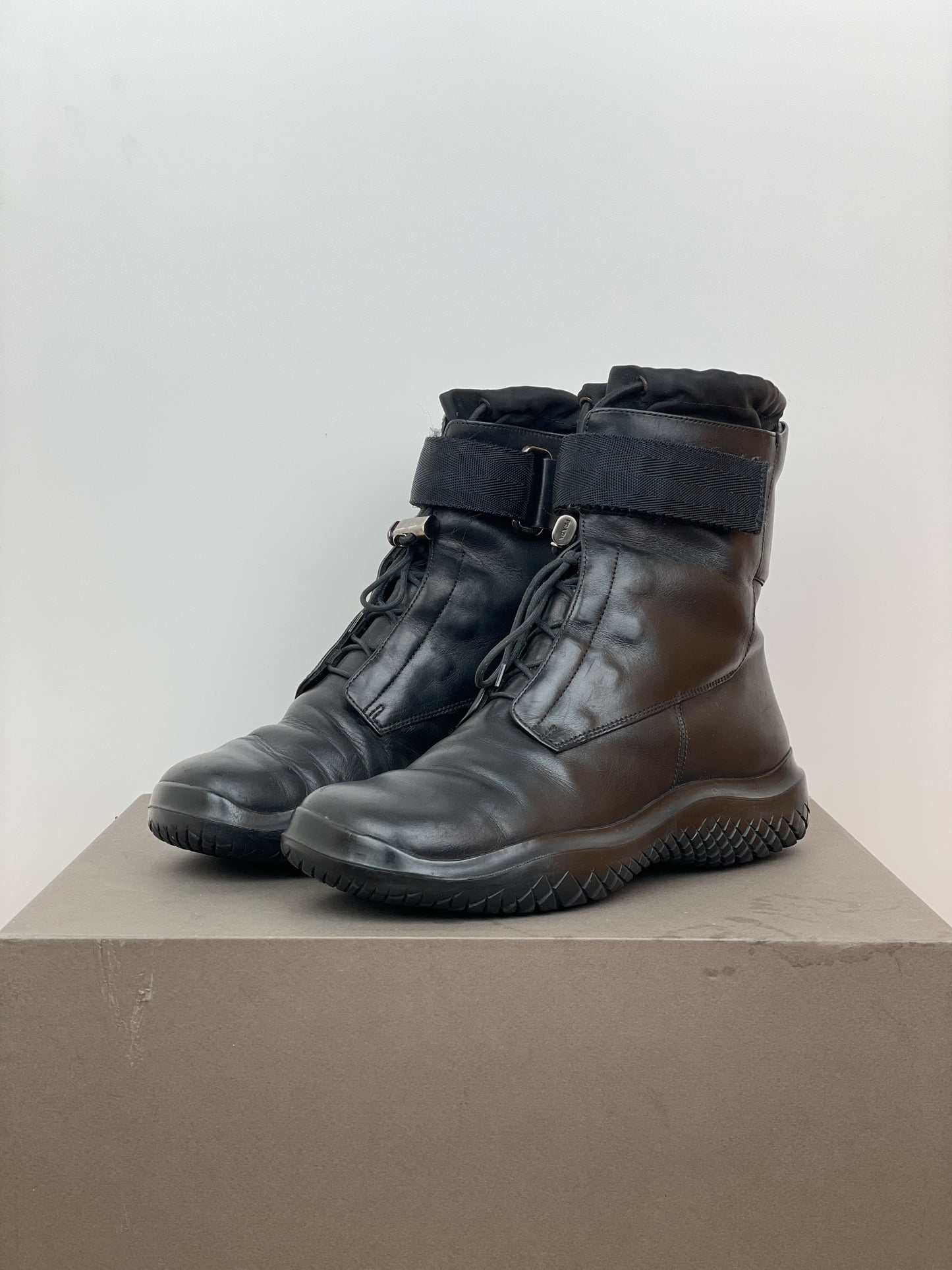 Prada AW99 Square Toe Vibram Combat Boots