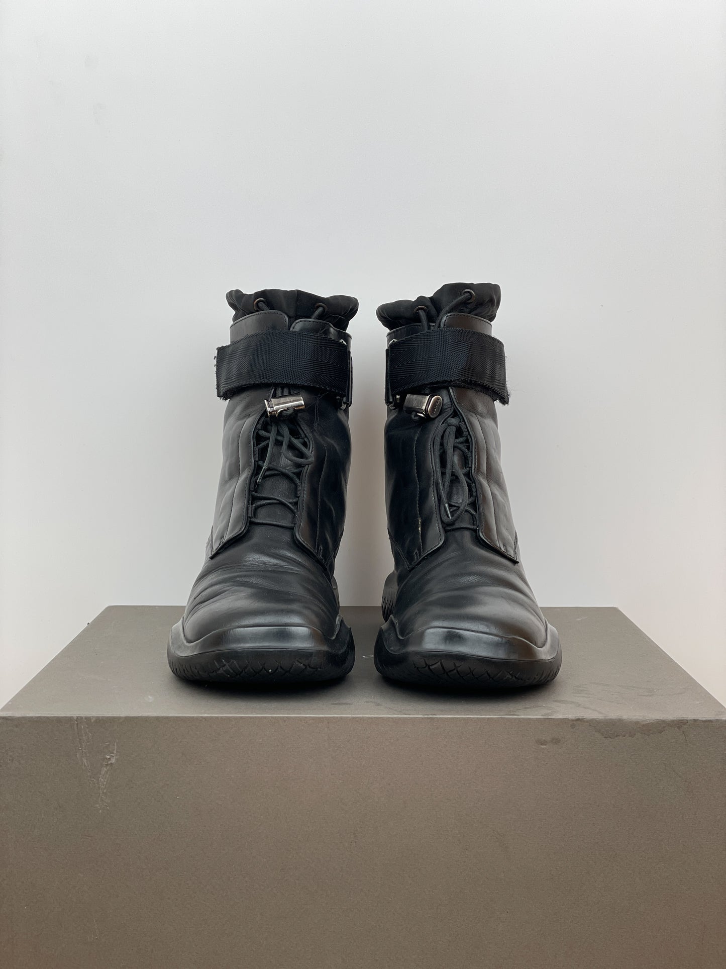 Prada AW99 Square Toe Vibram Combat Boots