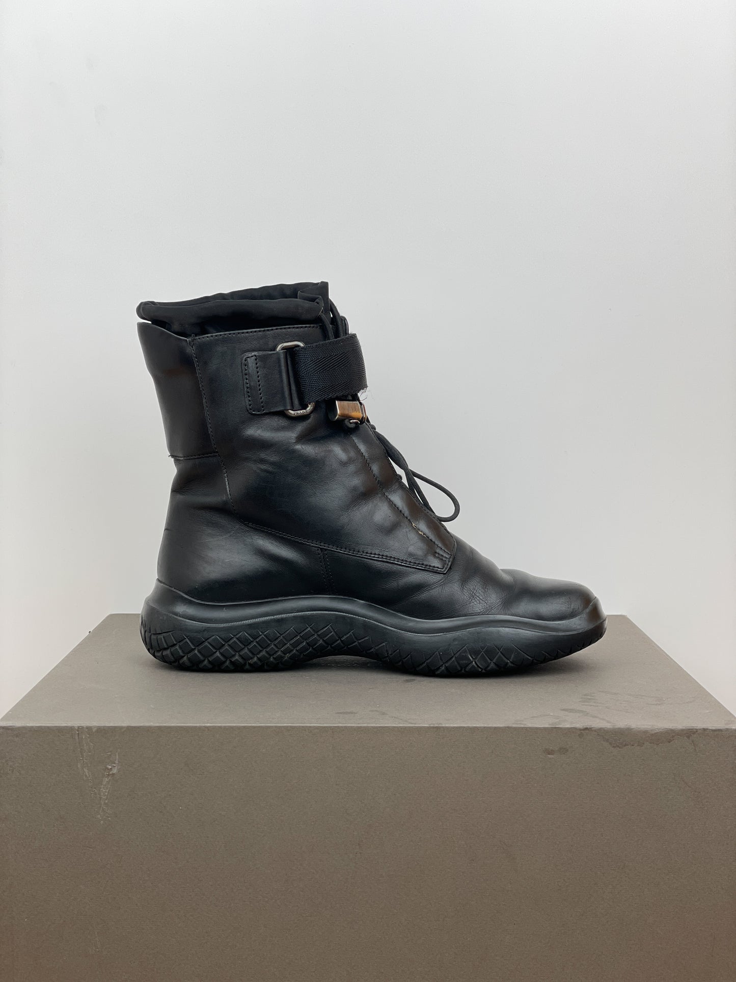 Prada AW99 Square Toe Vibram Combat Boots