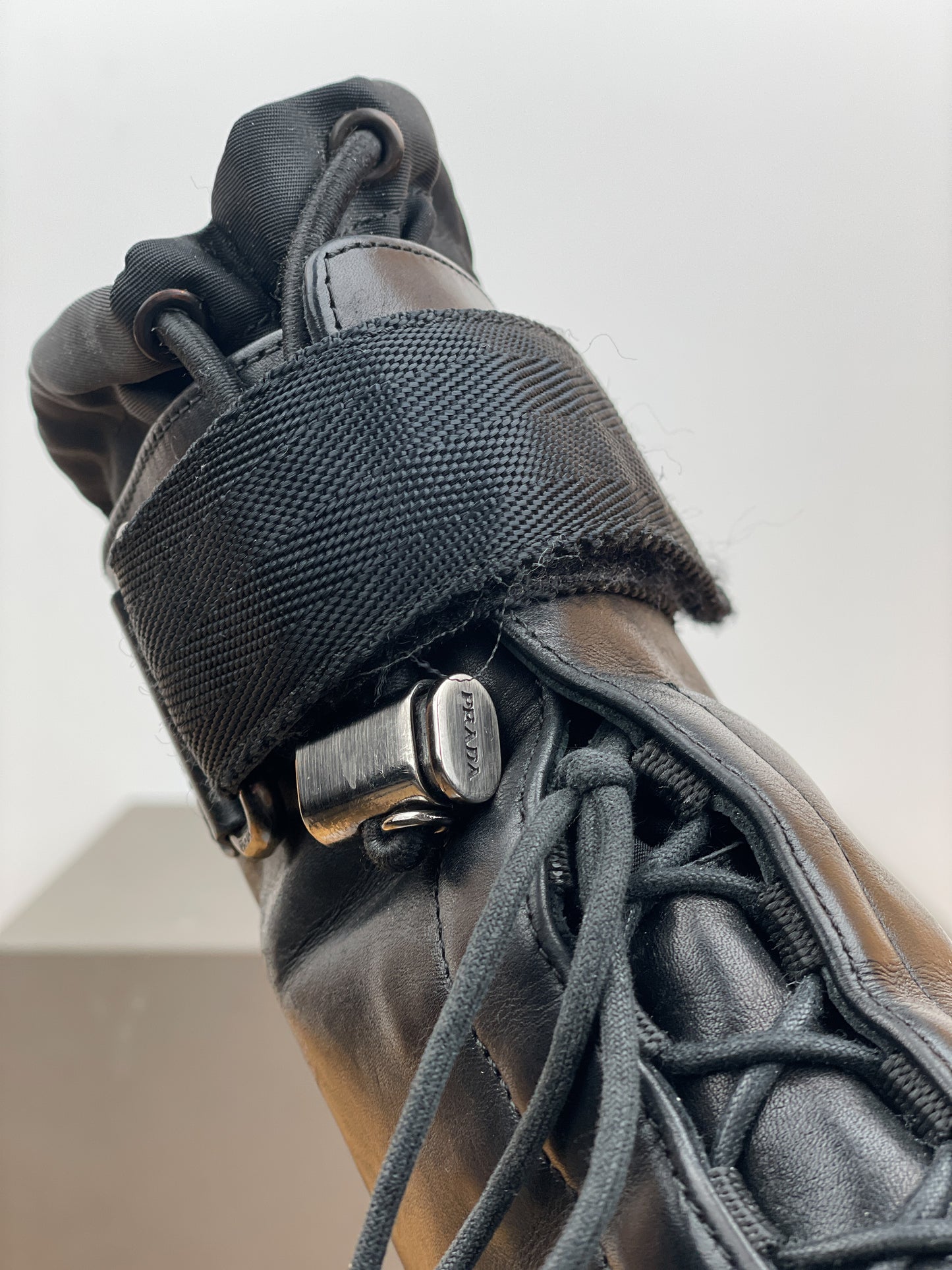 Prada AW99 Square Toe Vibram Combat Boots