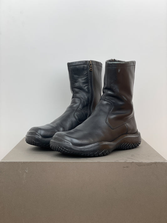 Prada AW99 Square-Toe Vibram Ankle Biker Boots