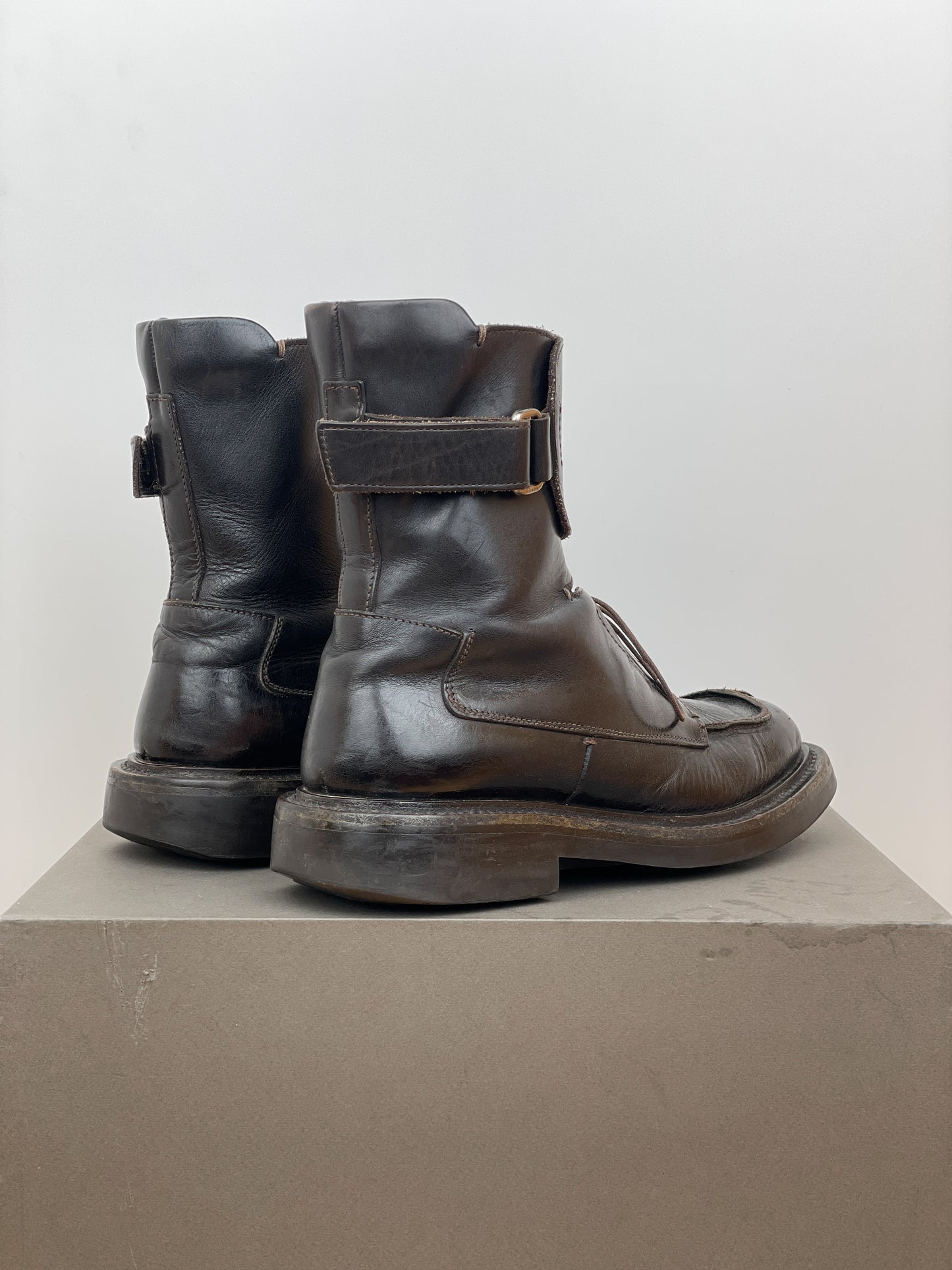 Prada AW99 Square Toe Combat Boots