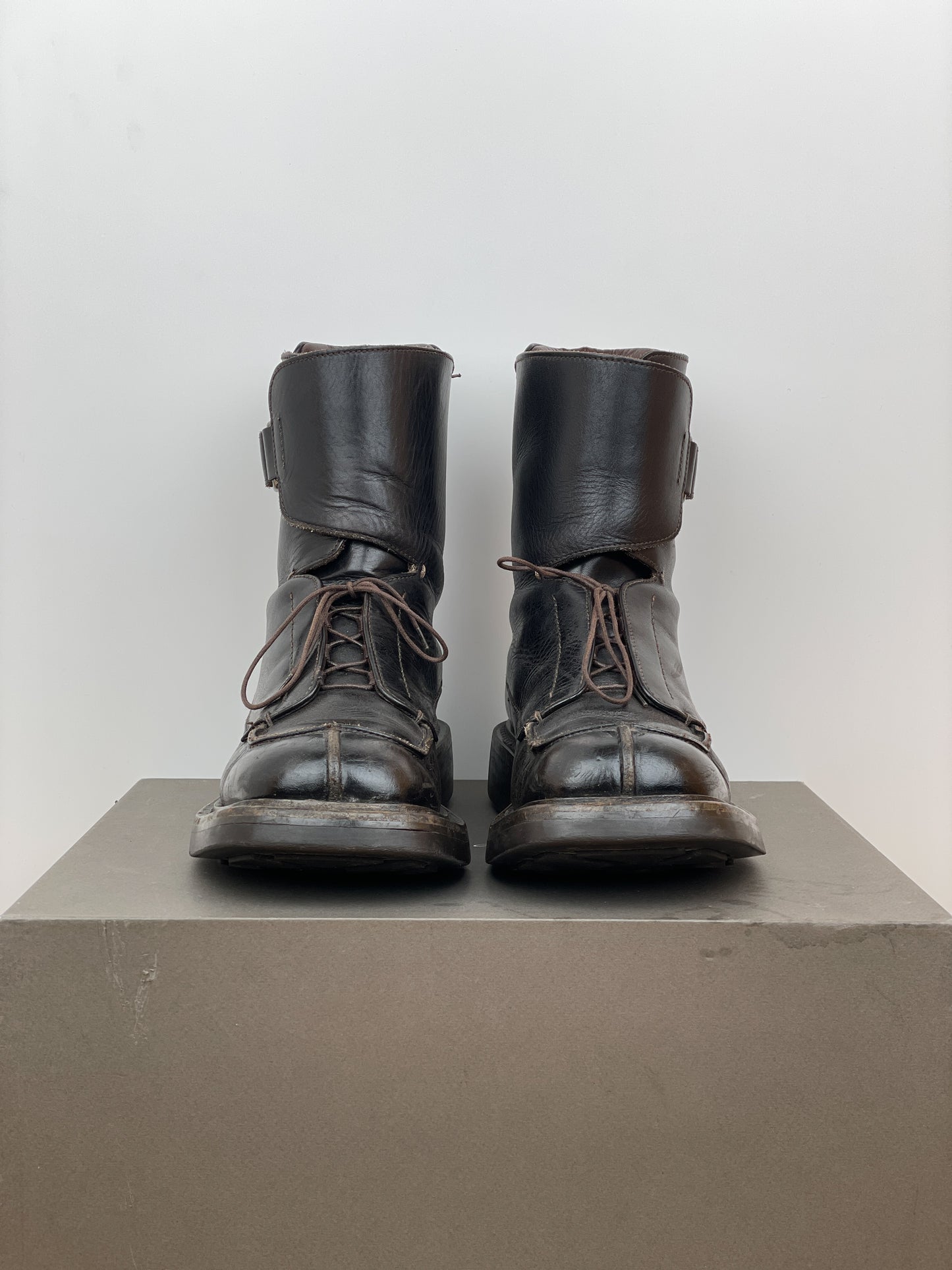 Prada AW99 Square Toe Combat Boots