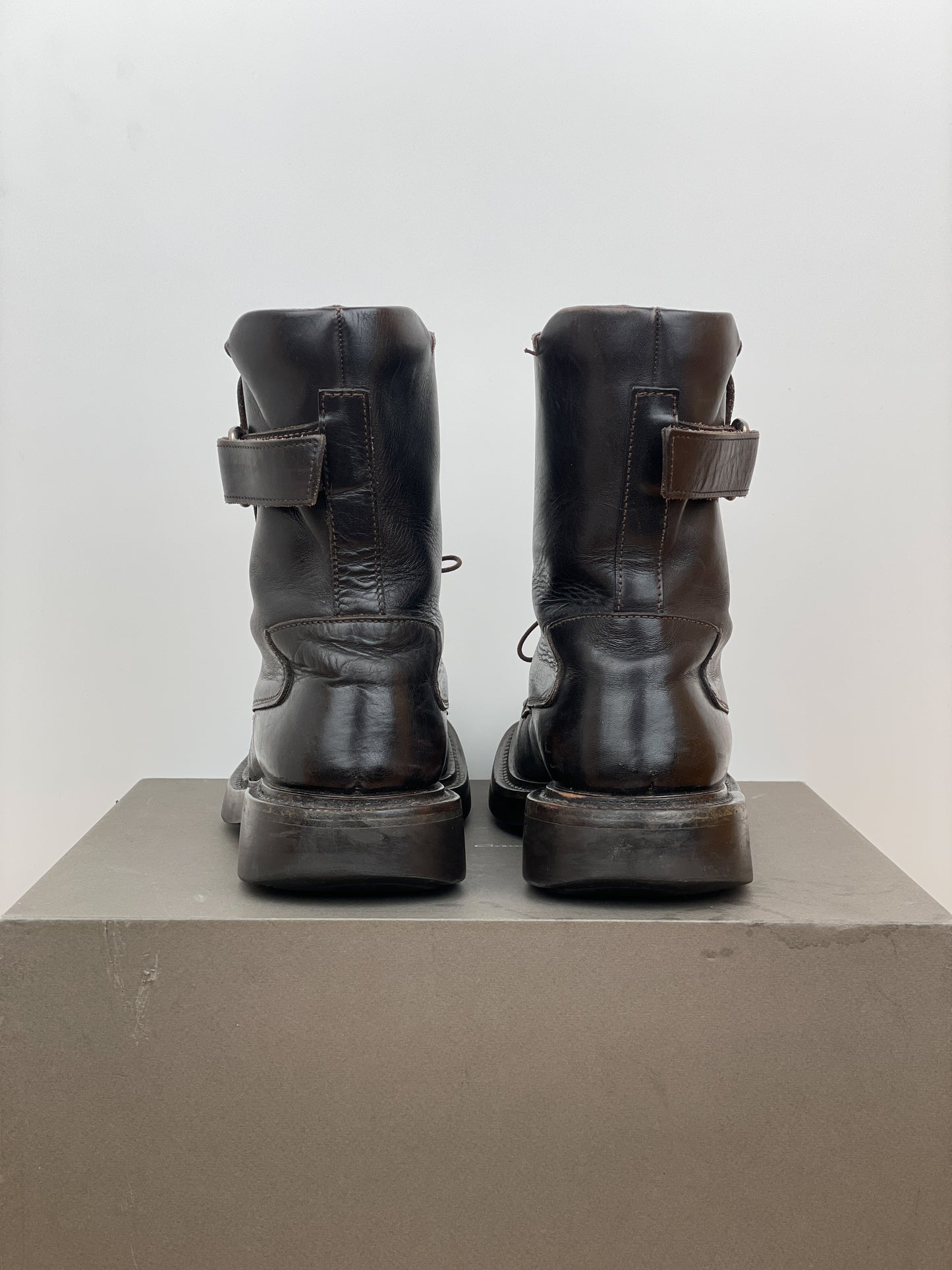 Prada AW99 Square Toe Combat Boots