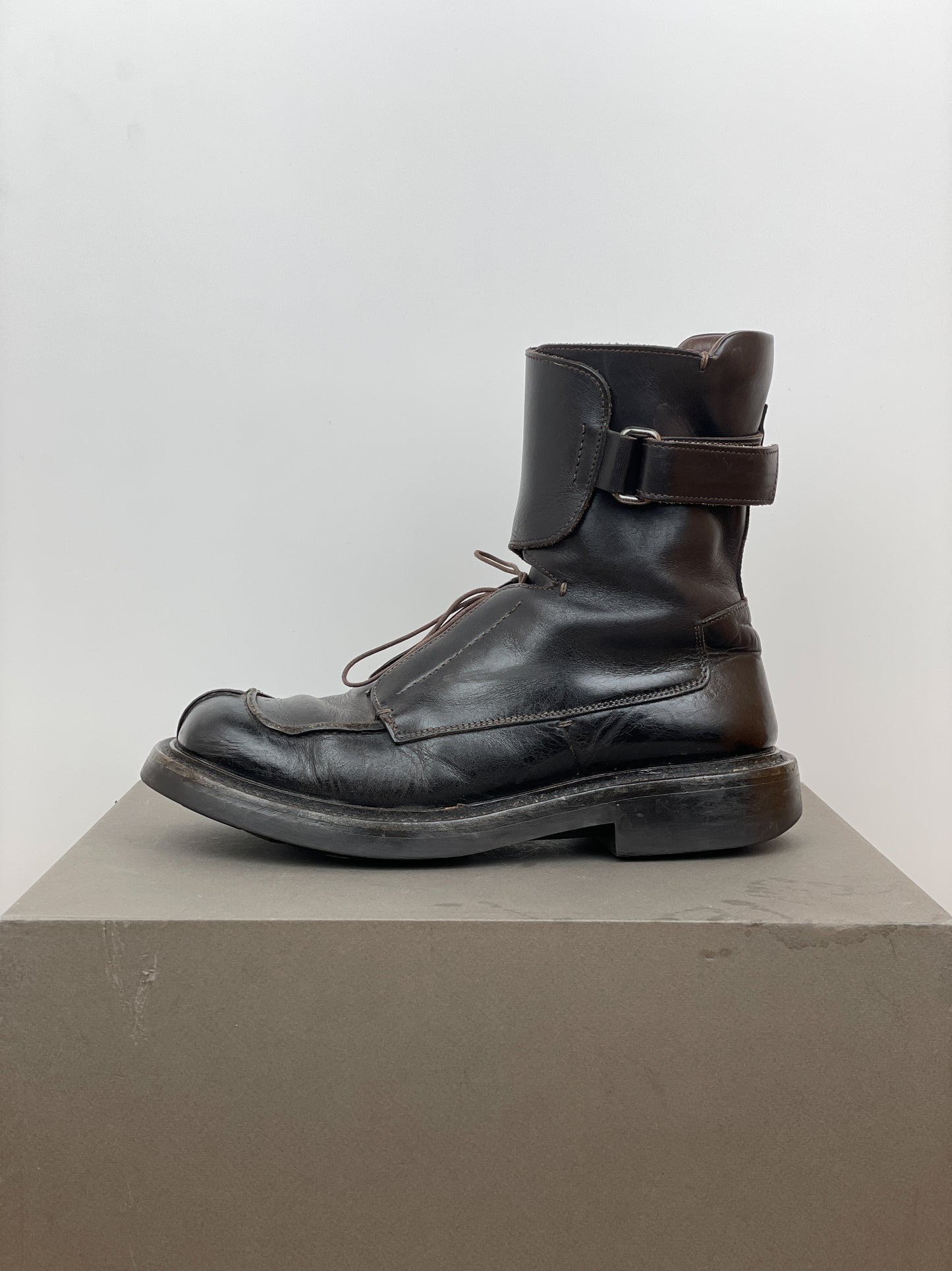 Prada AW99 Square Toe Combat Boots