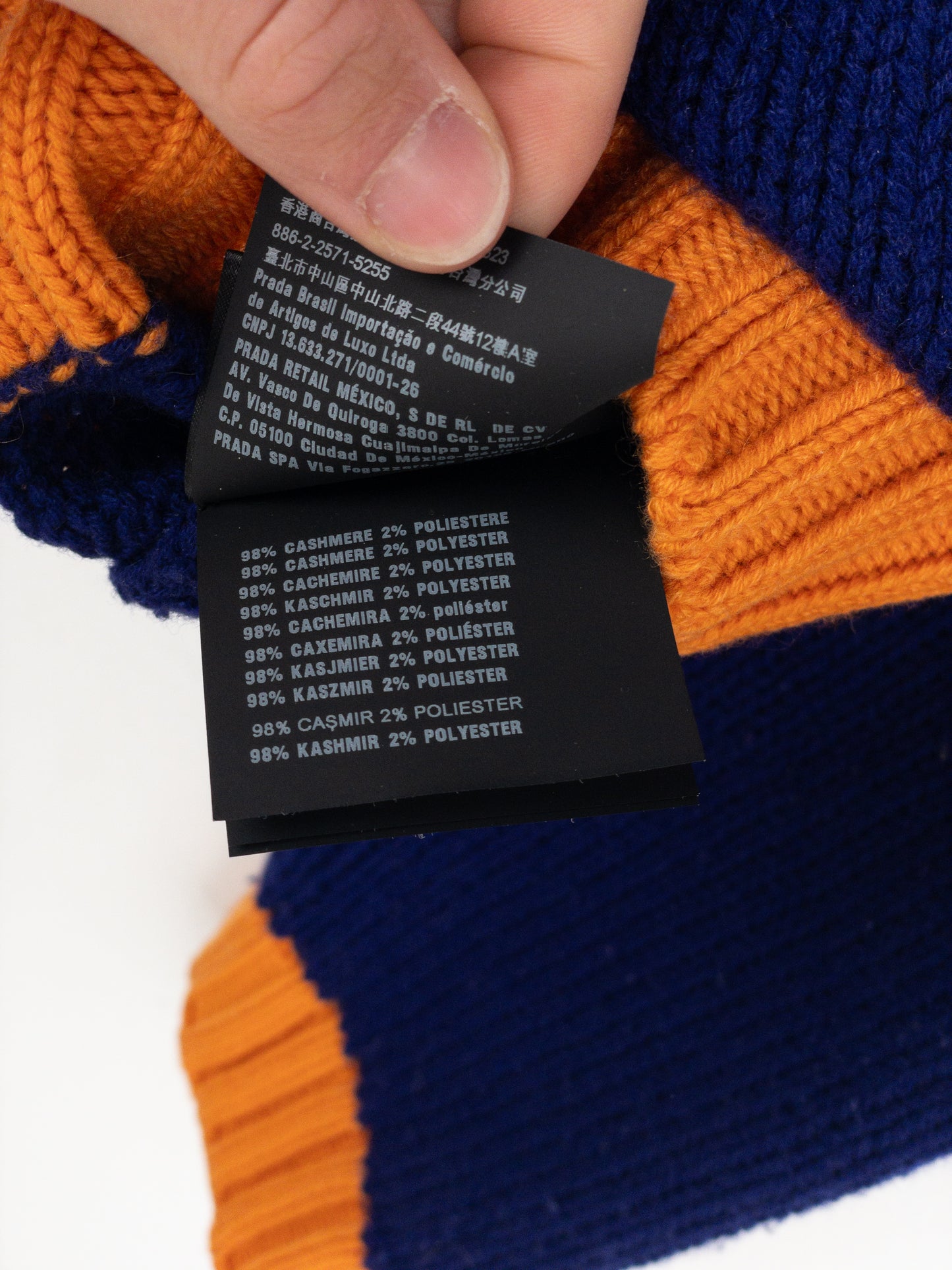 Prada AW18 Graphic Race Logo Knit Sweater