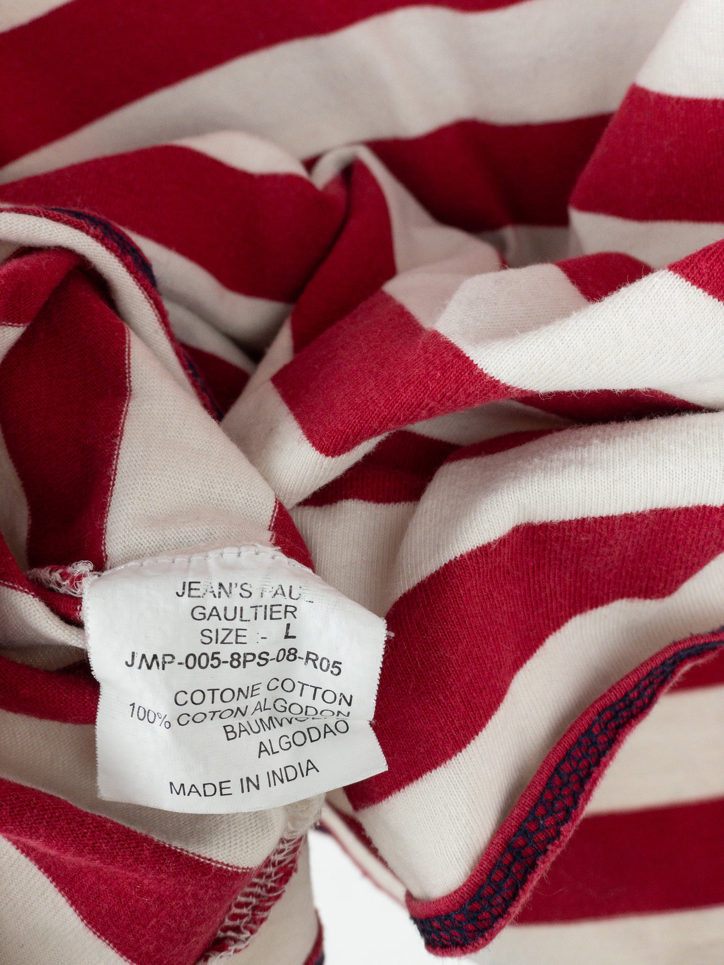 Jean Paul Gaultier 90s Sailor-Striped Heart Cutout Longsleeve Shirt