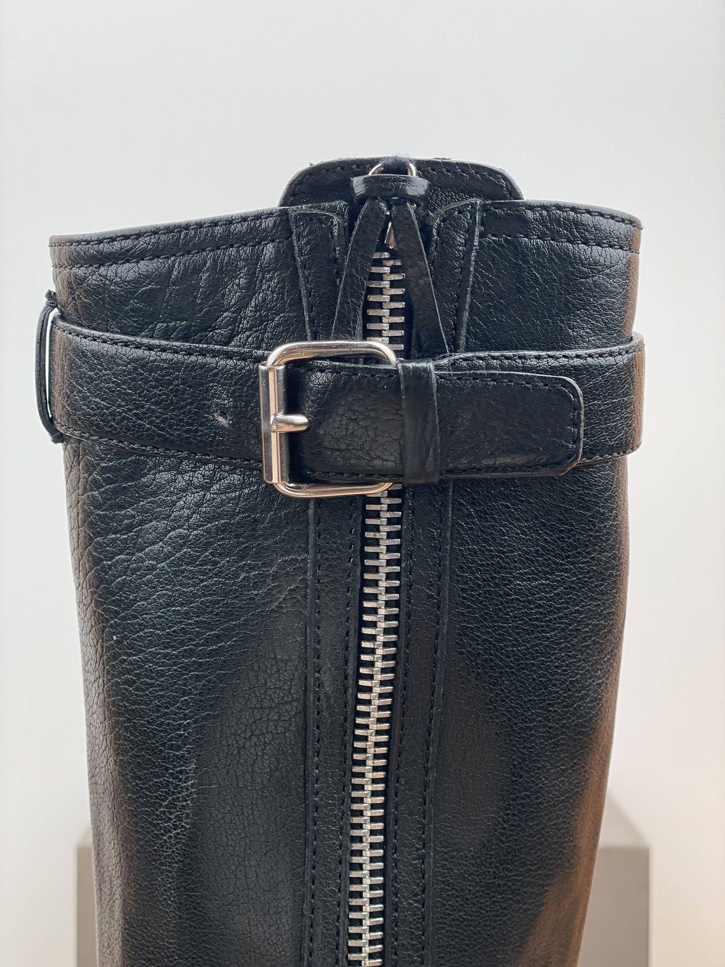 Miu Miu 2000s Buckle Biker Riding Boots