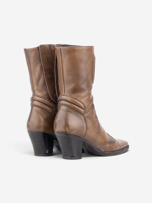 Miu Miu AW99 Western Biker Moto Boots – side view