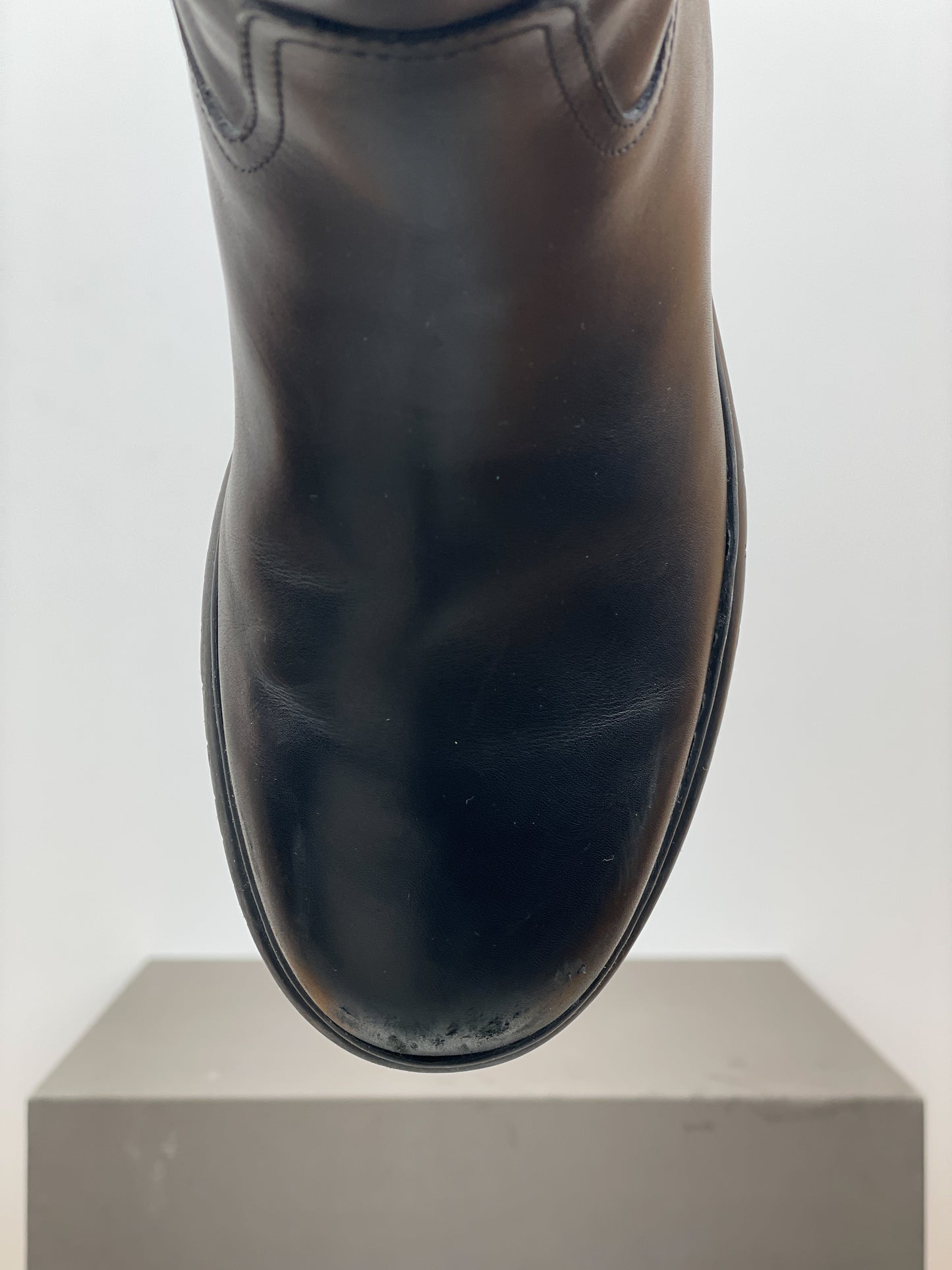 Prada AW99 Knee-High Square Toe Vibram Biker Boots