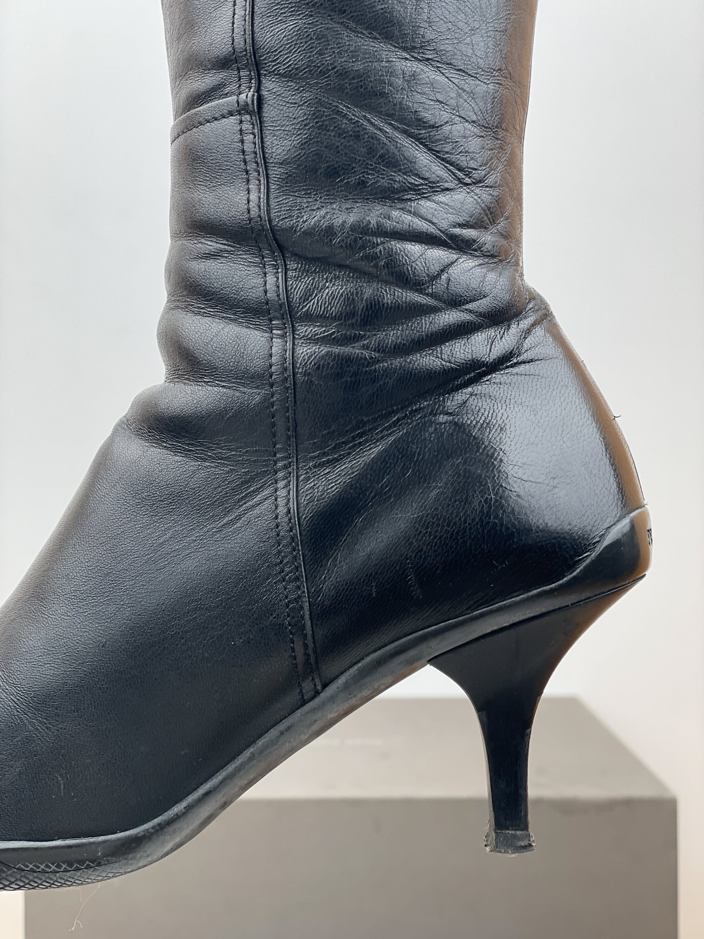 Prada 2000s Knee-High Sports Kitten Heel Boots