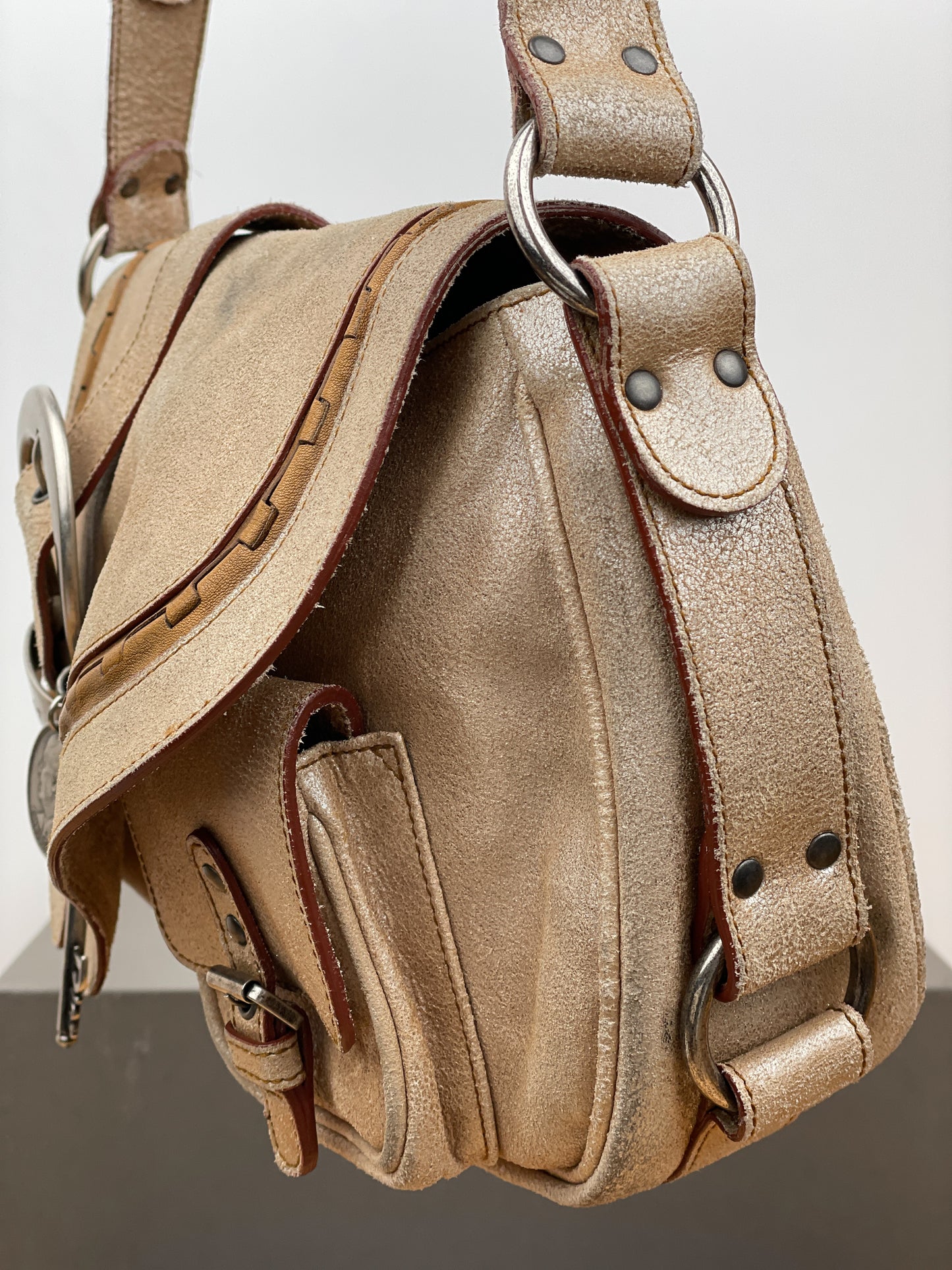 Dior by John Galliano SS06 Suede Gaucho Saddle Shoulder Bag