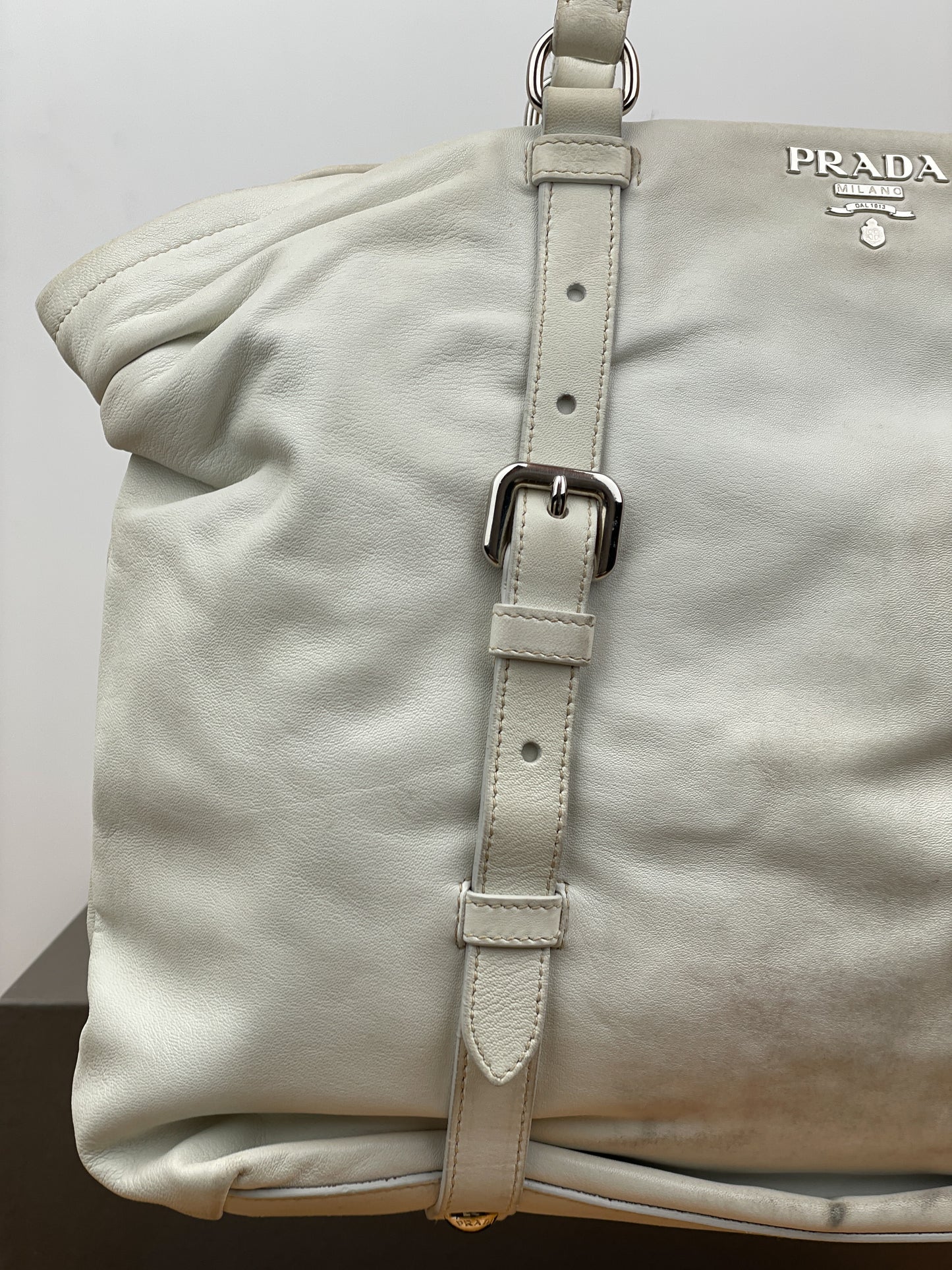 Prada 2000s Leather Shopper Tote Handbag