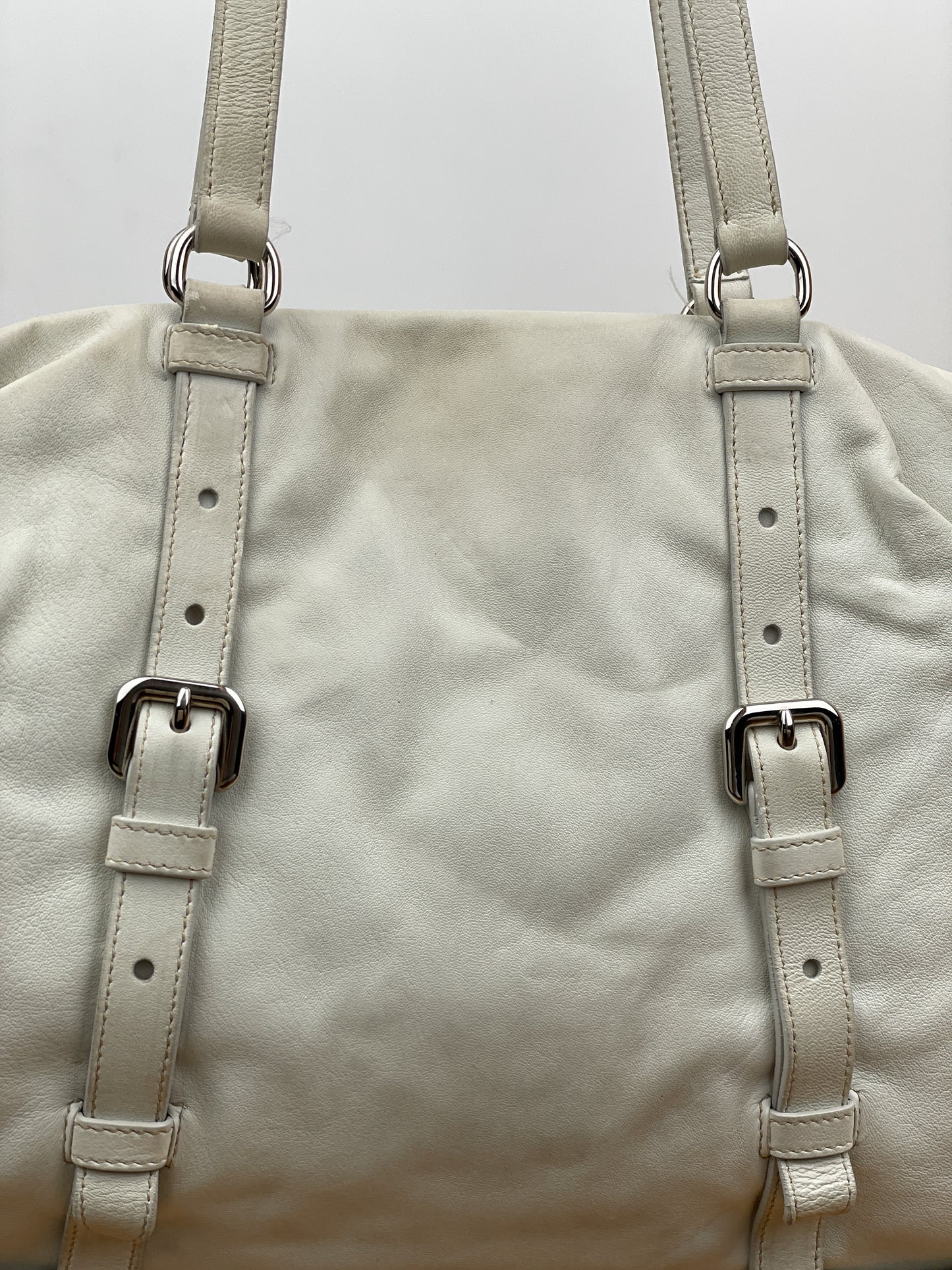 Prada 2000s Leather Shopper Tote Handbag