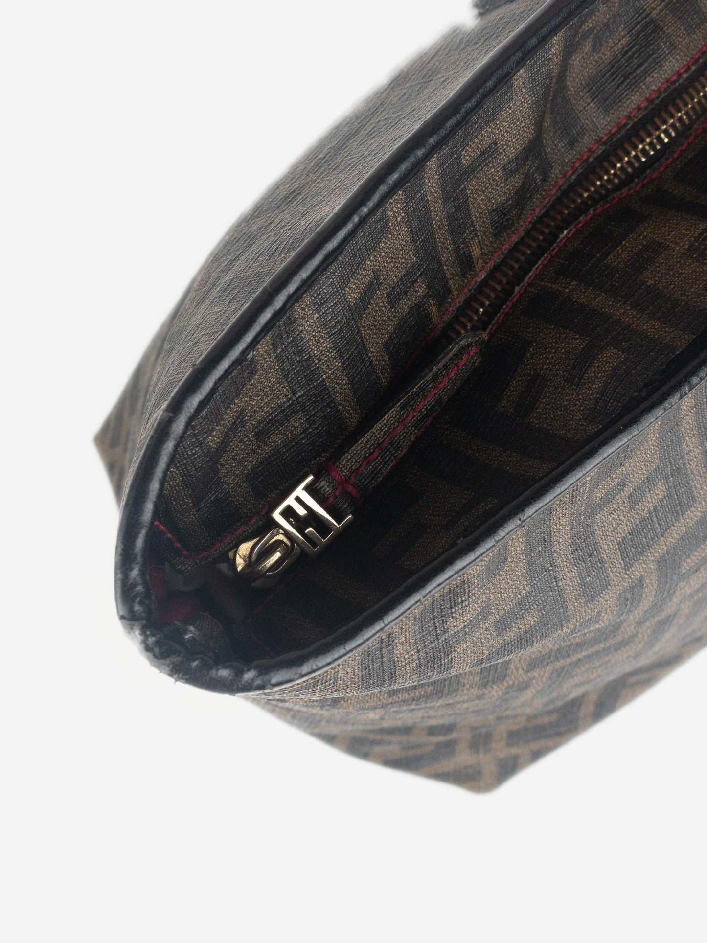 Fendi 2000s Zucca Canvas Roll Shopper Handbag