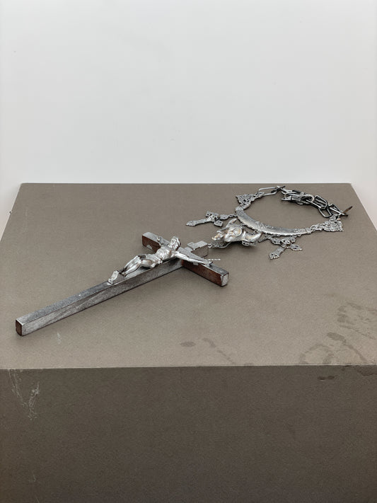 Jean Paul Gaultier AW94 Sample Oversized Cross Bullhead Necklace