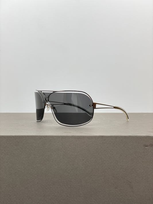 Jean Paul Gaultier 1990s SJP 005 Wrap Mask Shield Sunglasses