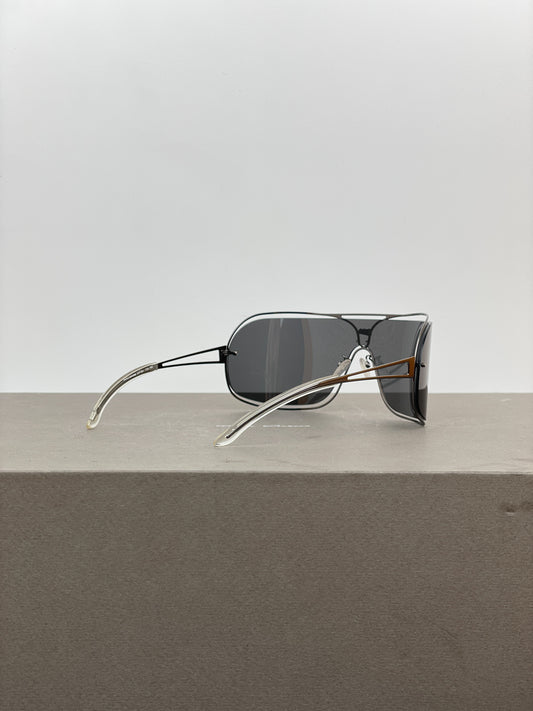 Jean Paul Gaultier 1990s SJP 005 Wrap Mask Shield Sunglasses