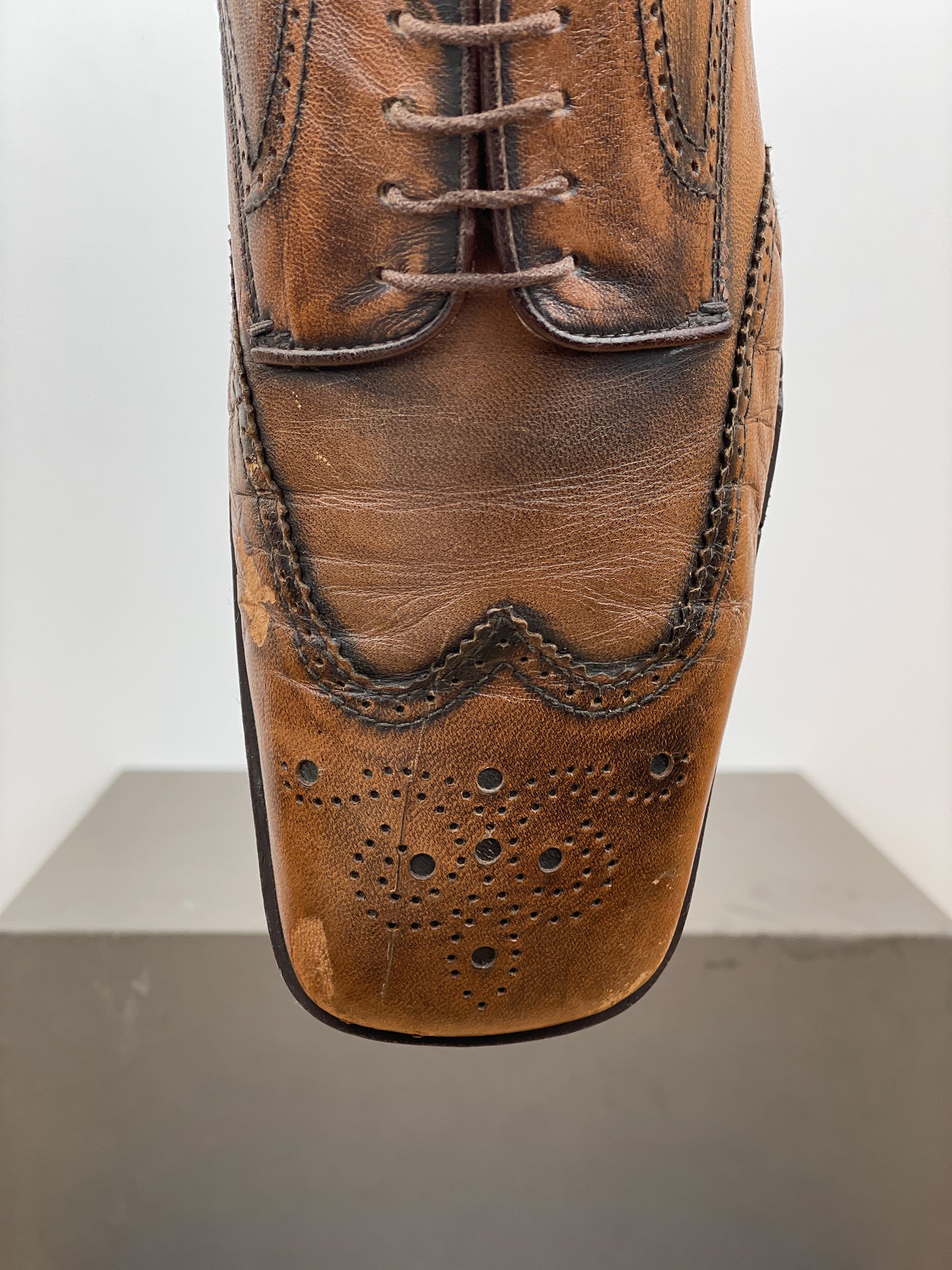 Miu Miu SS99 Square-Toe Spike-Sole Brogue Derbies