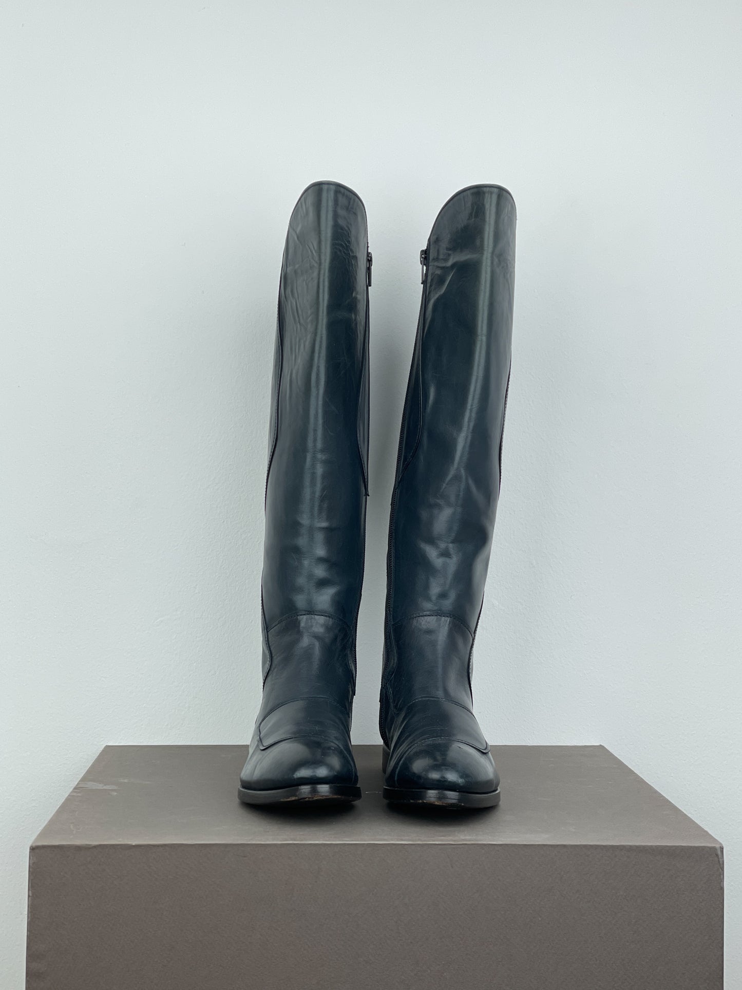 Miu Miu AW08 Knee-High Biker Riding Boots