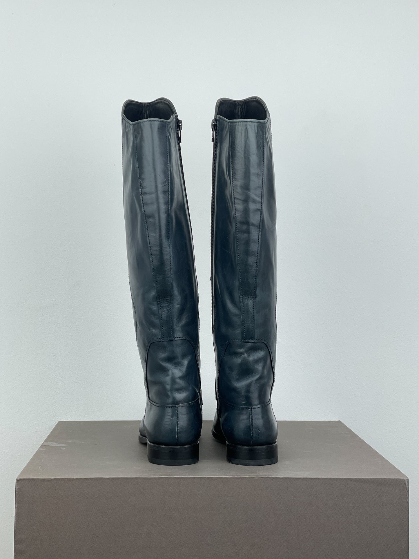 Miu Miu AW08 Knee-High Biker Riding Boots