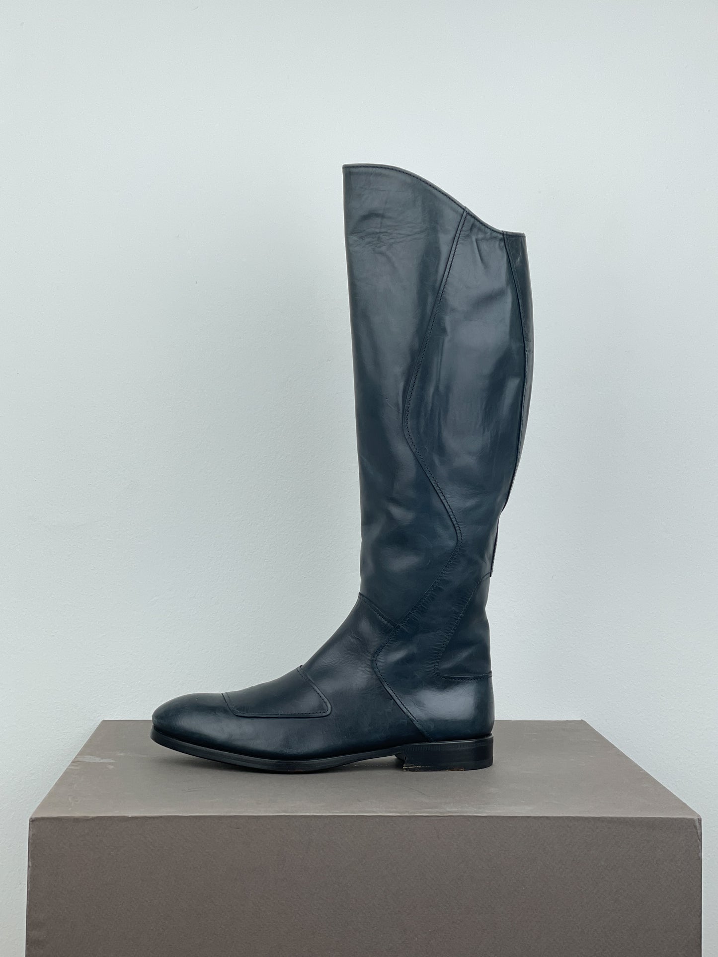 Miu Miu AW08 Knee-High Biker Riding Boots
