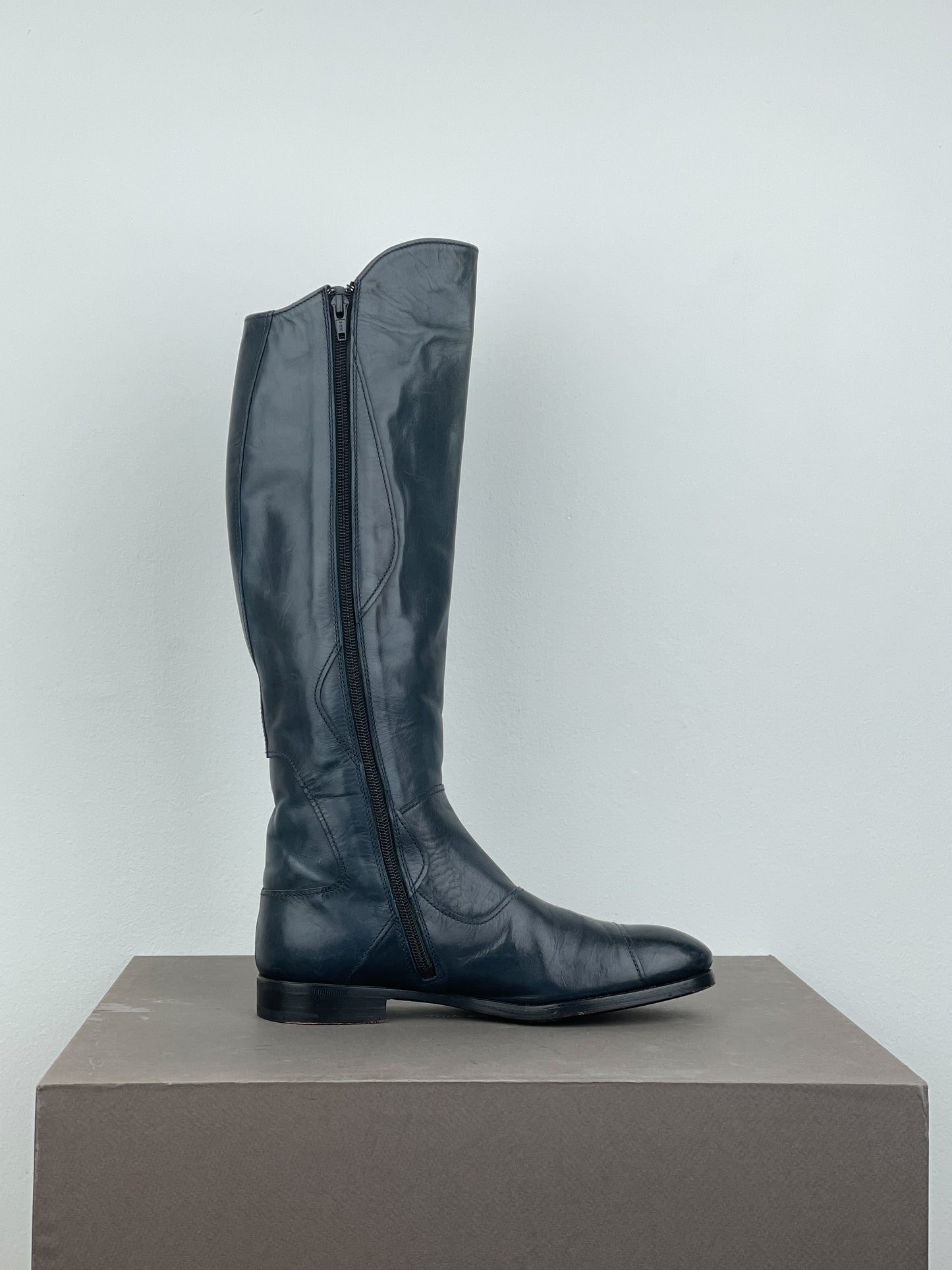 Miu Miu AW08 Knee-High Biker Riding Boots