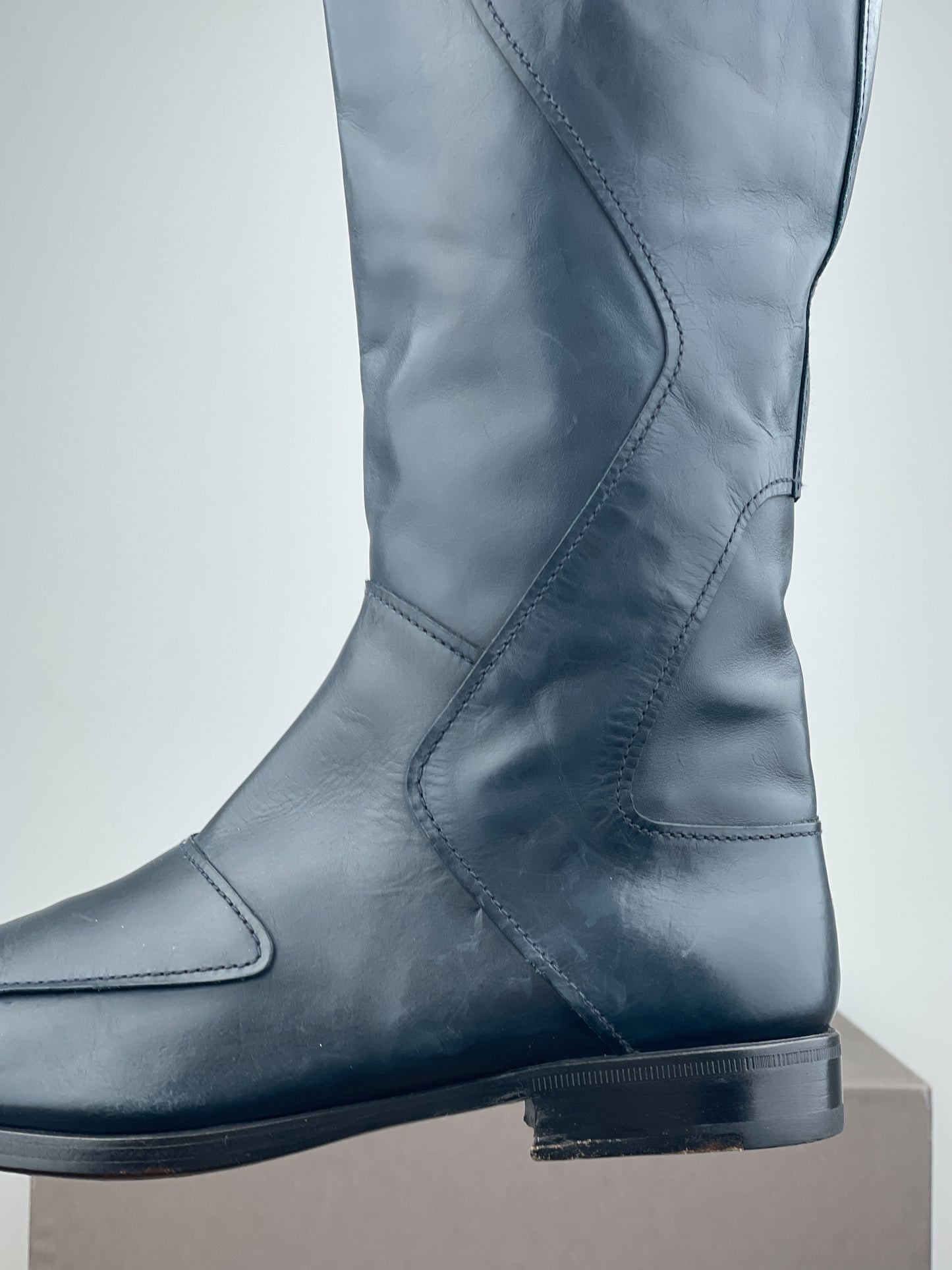 Miu Miu AW08 Knee-High Biker Riding Boots