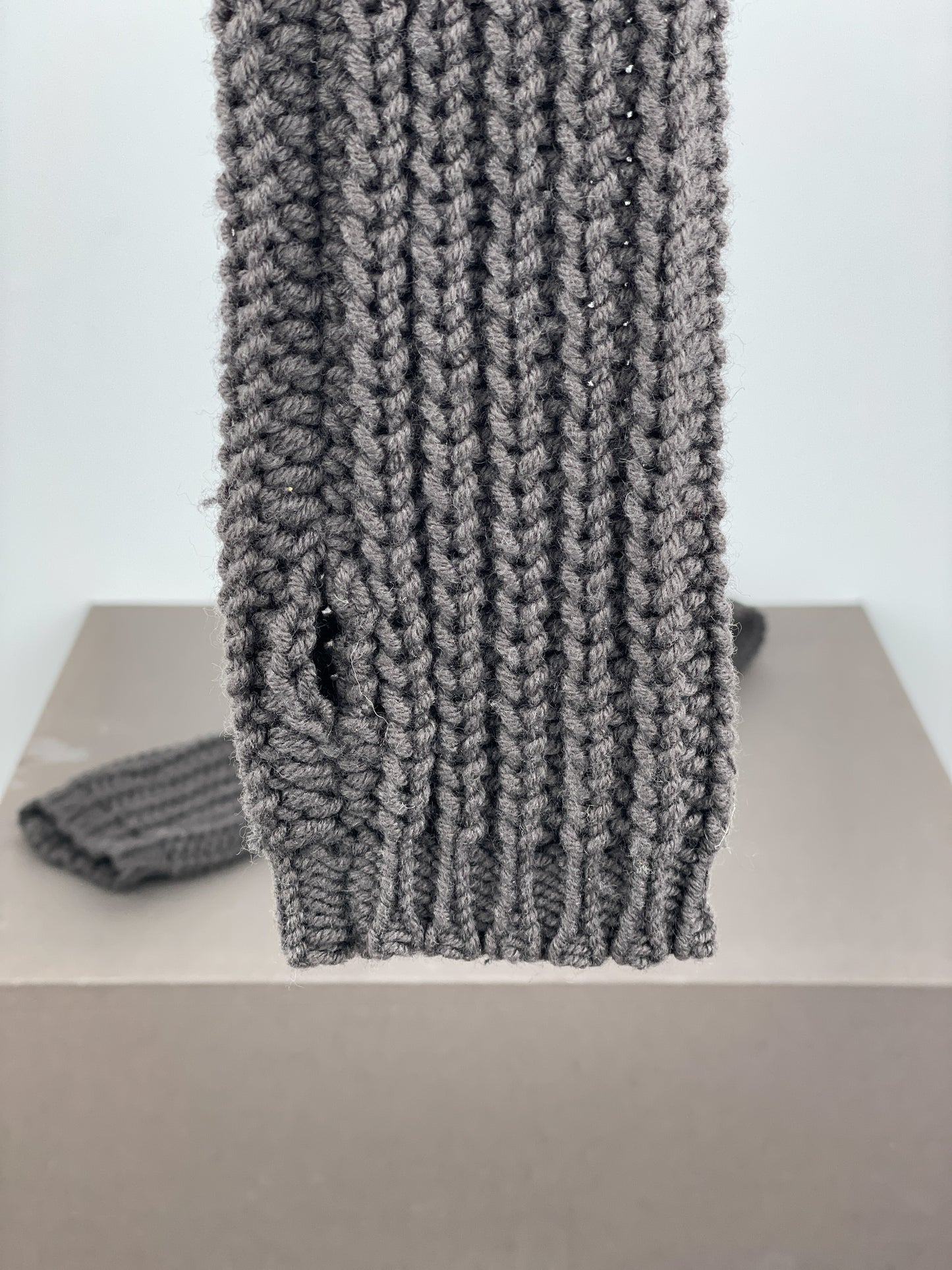 Rick Owens AW15 SPHINX Knit Arm Warmer Gauntlet Gloves