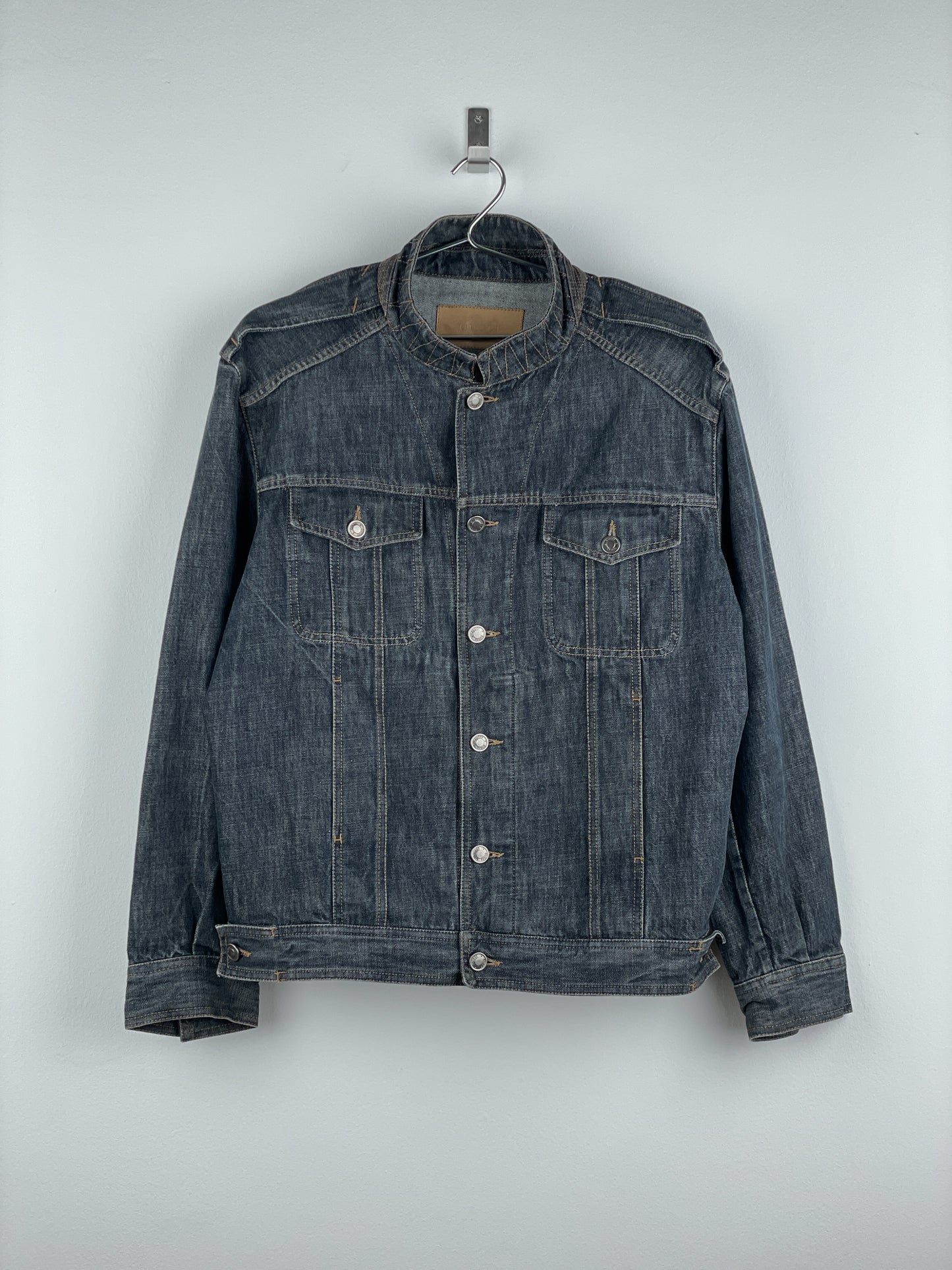 Gucci by Tom Ford SS02 Epaulettes Dark Denim Trucker Jacket